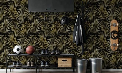 Bright Palms Pattern, Yellow