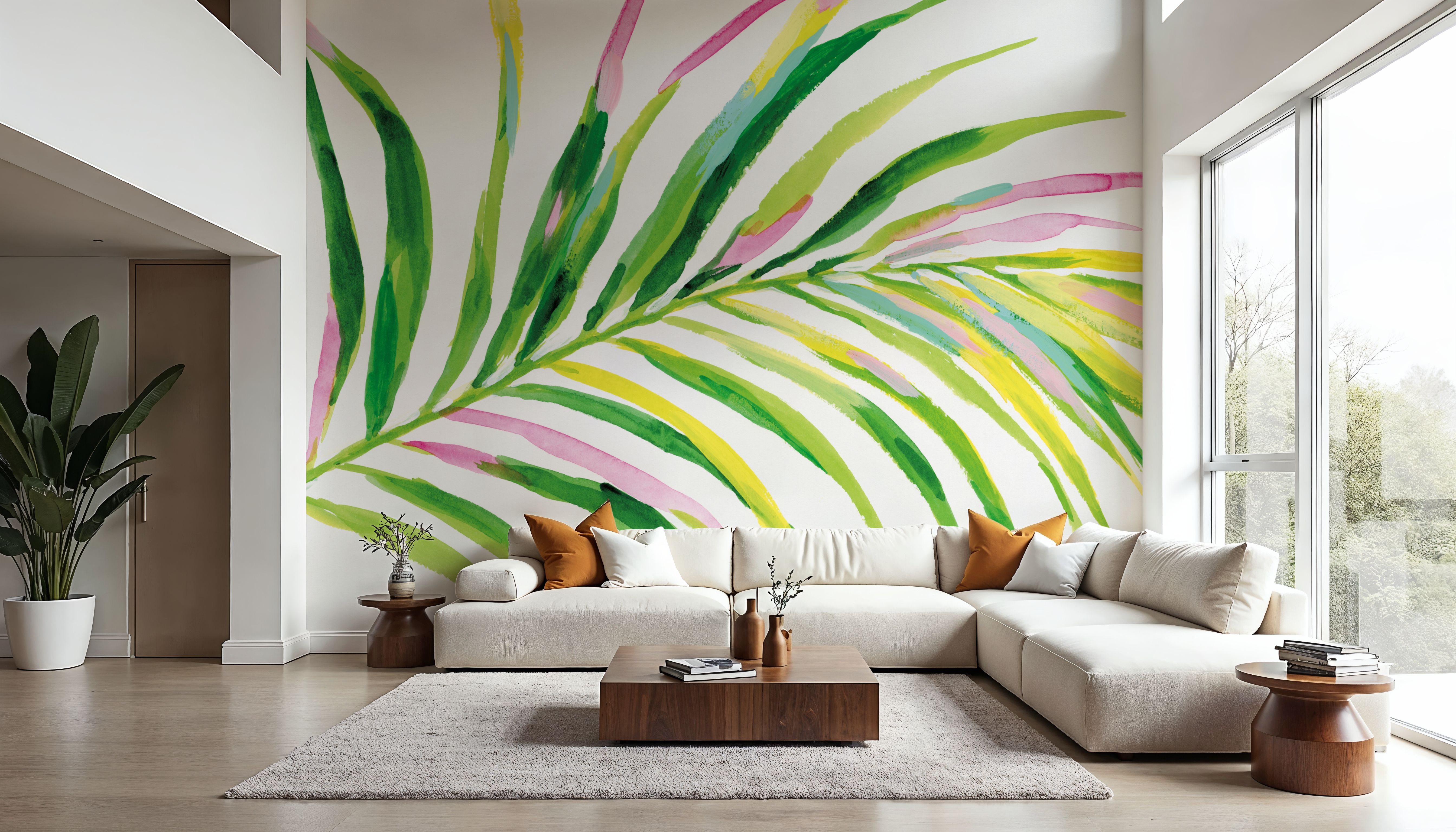 Colorful Tropical Leaf II, Carte da parati