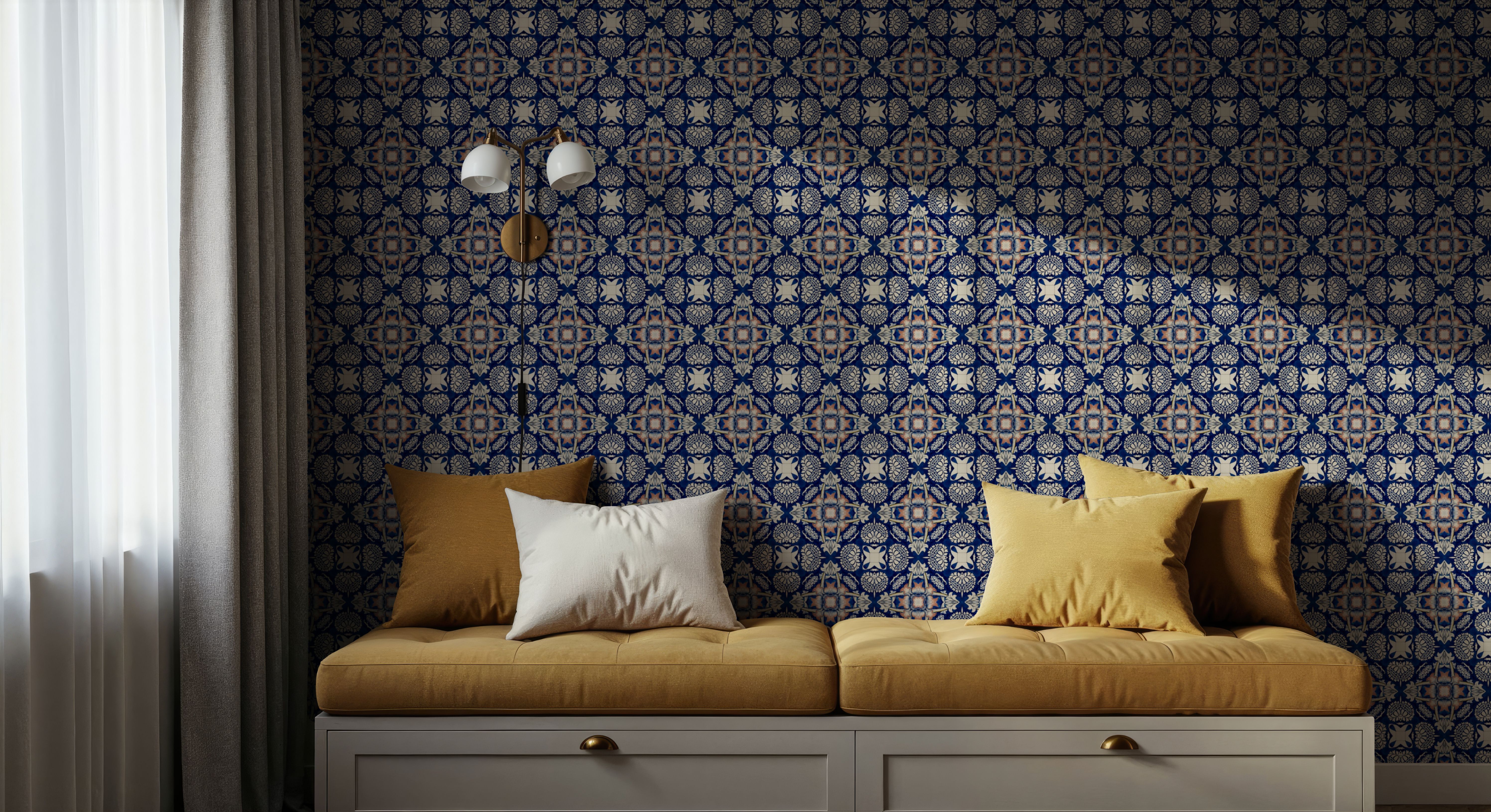 Nara Indigo And Peach