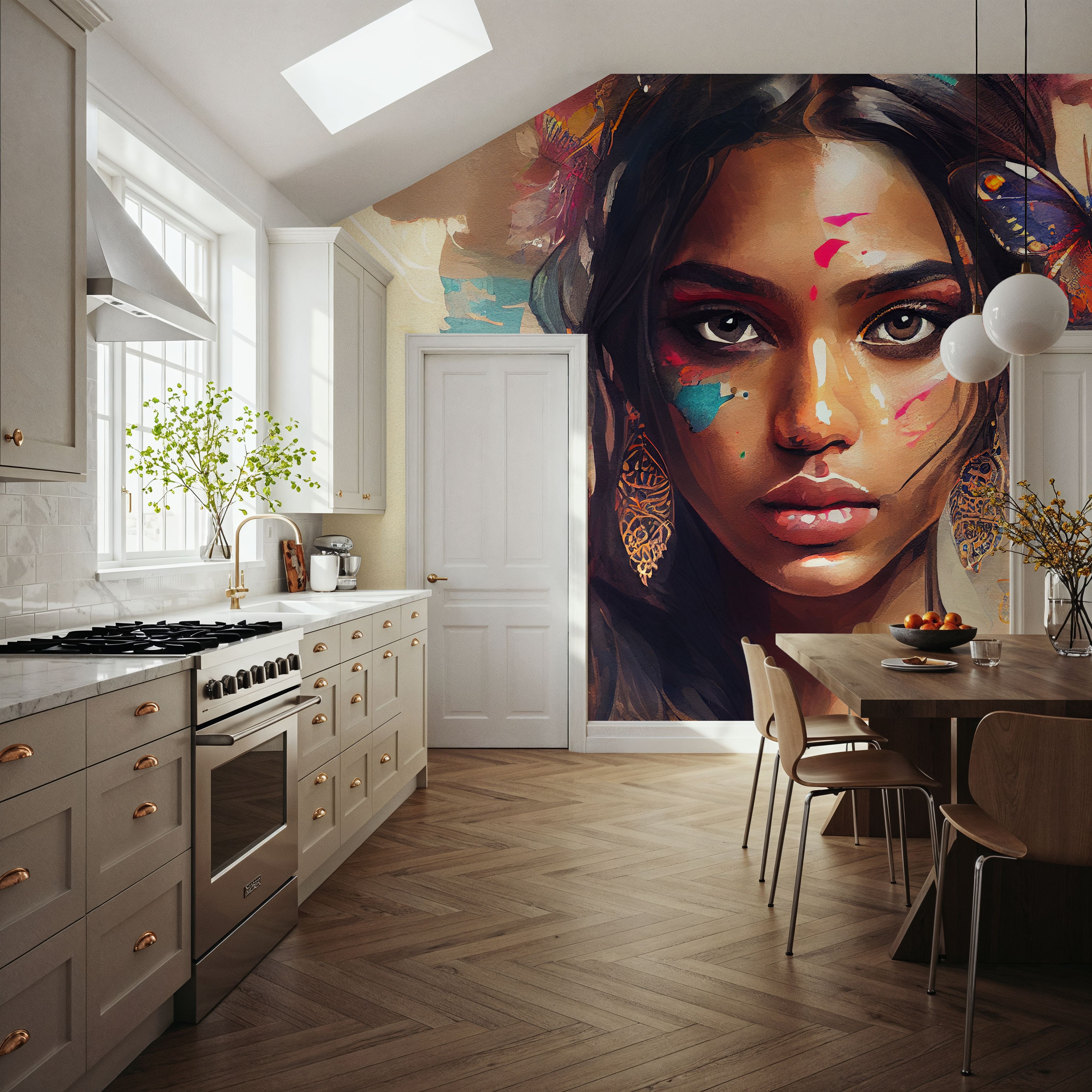 Watercolor Butterfly Woman