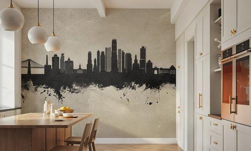 Brooklyn New York Skyline Concrete