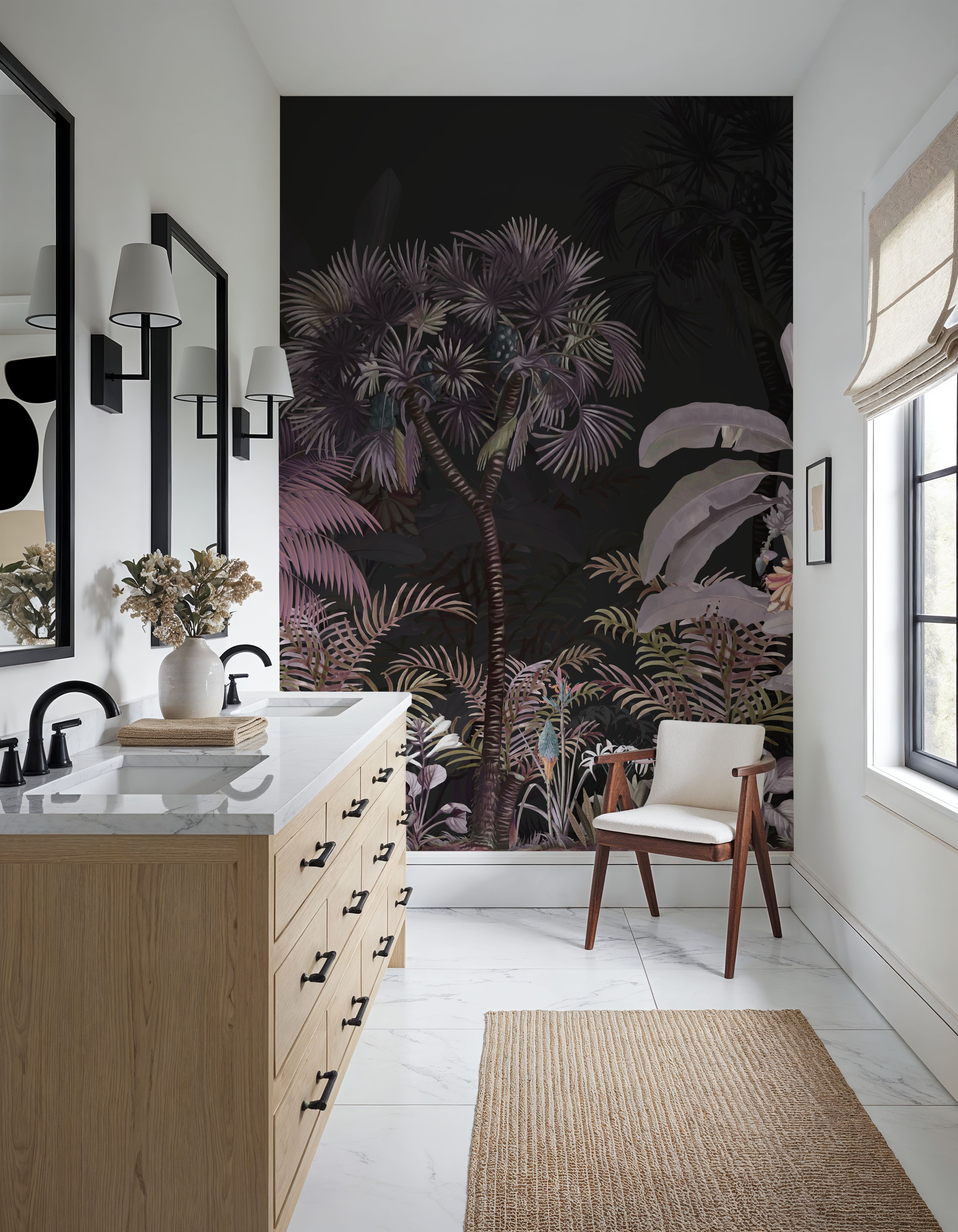 Tropical Forest Strolls Dark Purple