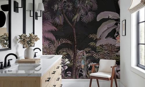 Tropical Forest Strolls Dark Purple