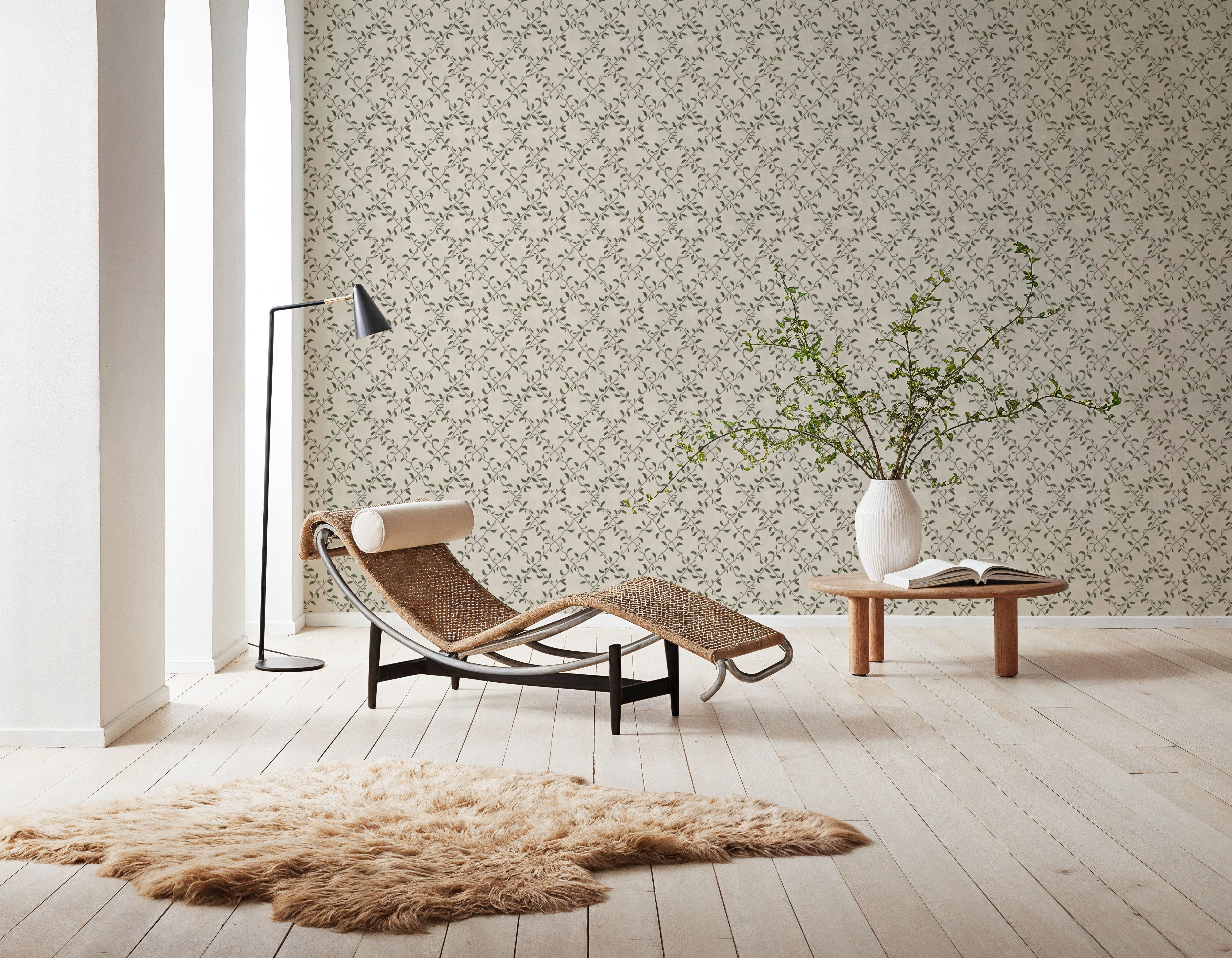 Emerald Trellis Petite, Cream
