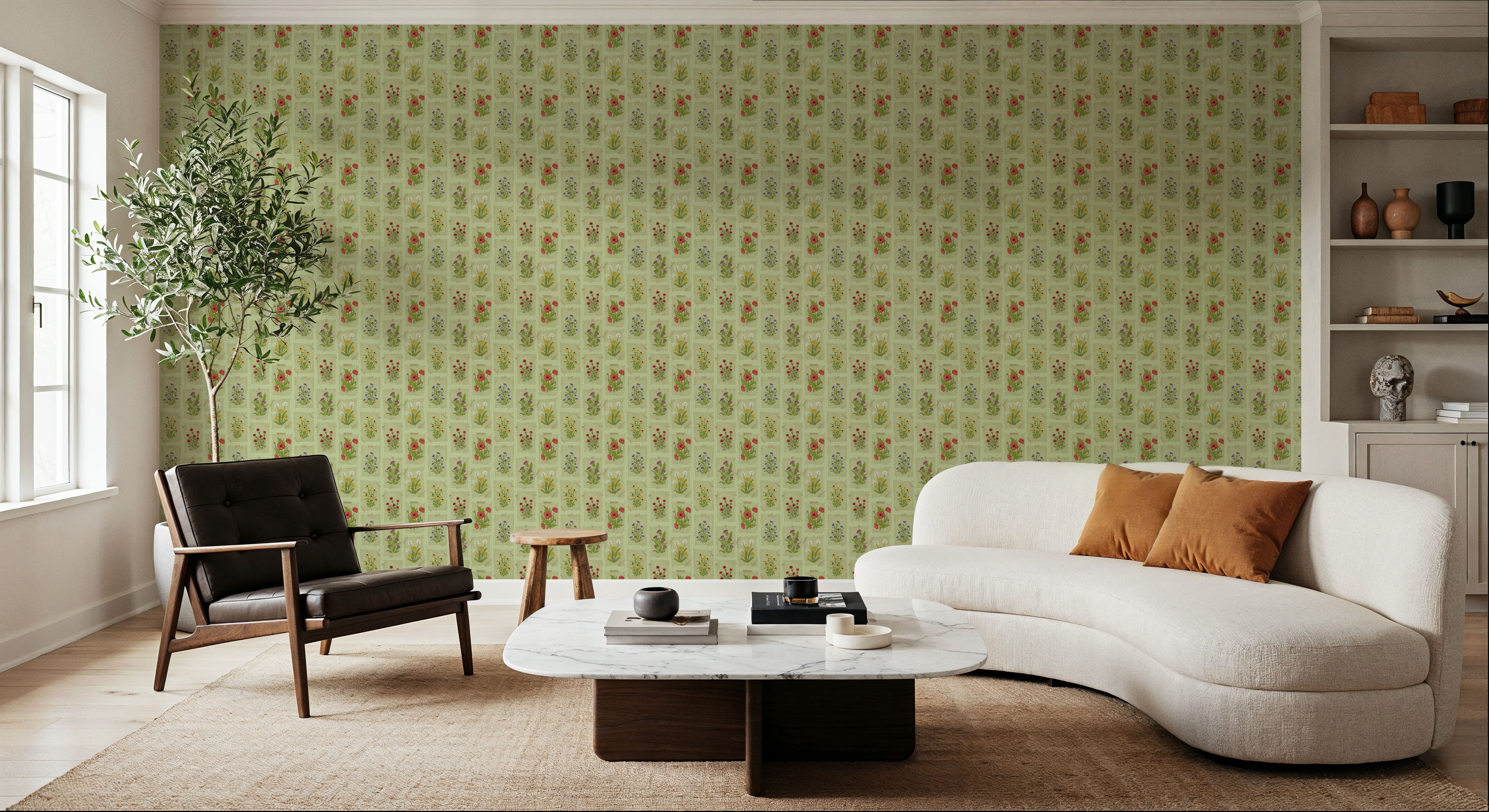 Wildflower Collage, Pistachio