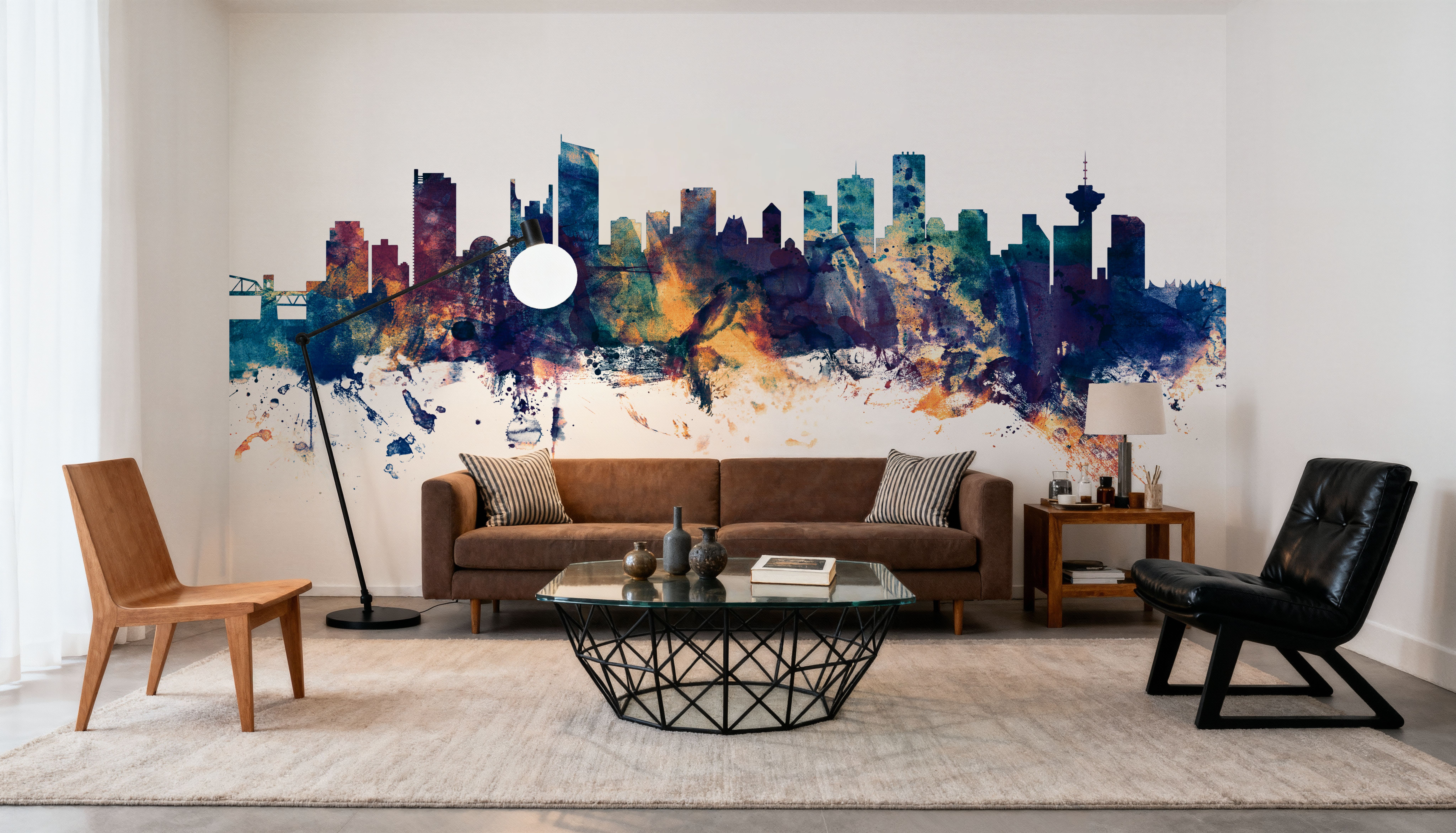 Vancouver Canada Skyline Blue & Bronze