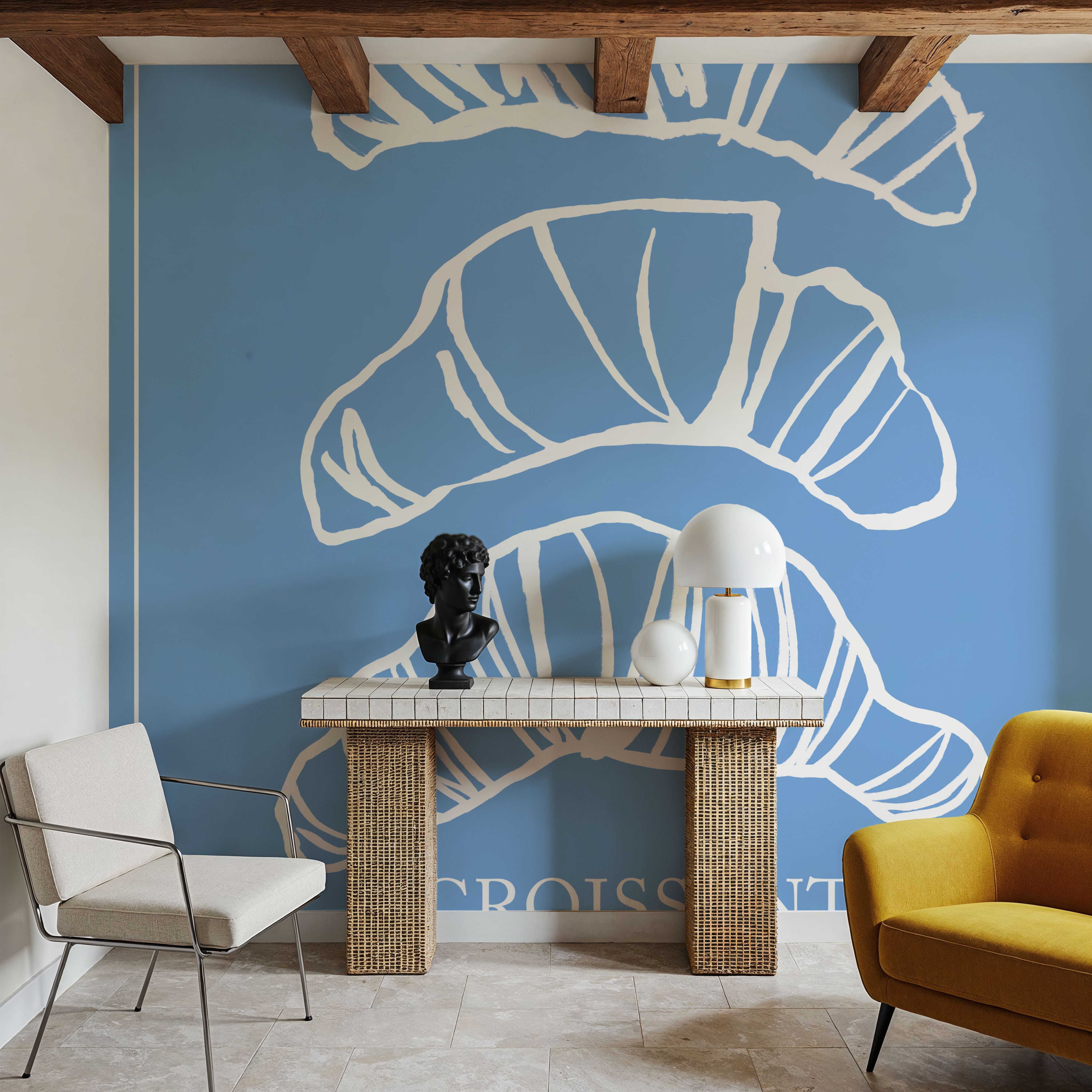 Breakfast Doodles VI Blue