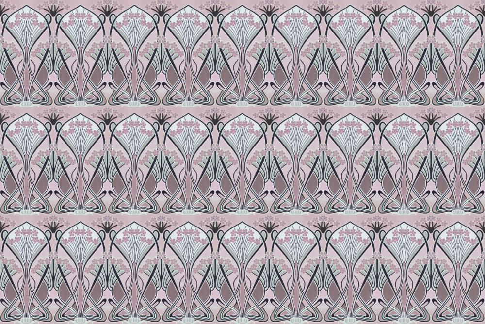 Floral Art Deco Aura, Petal Pink