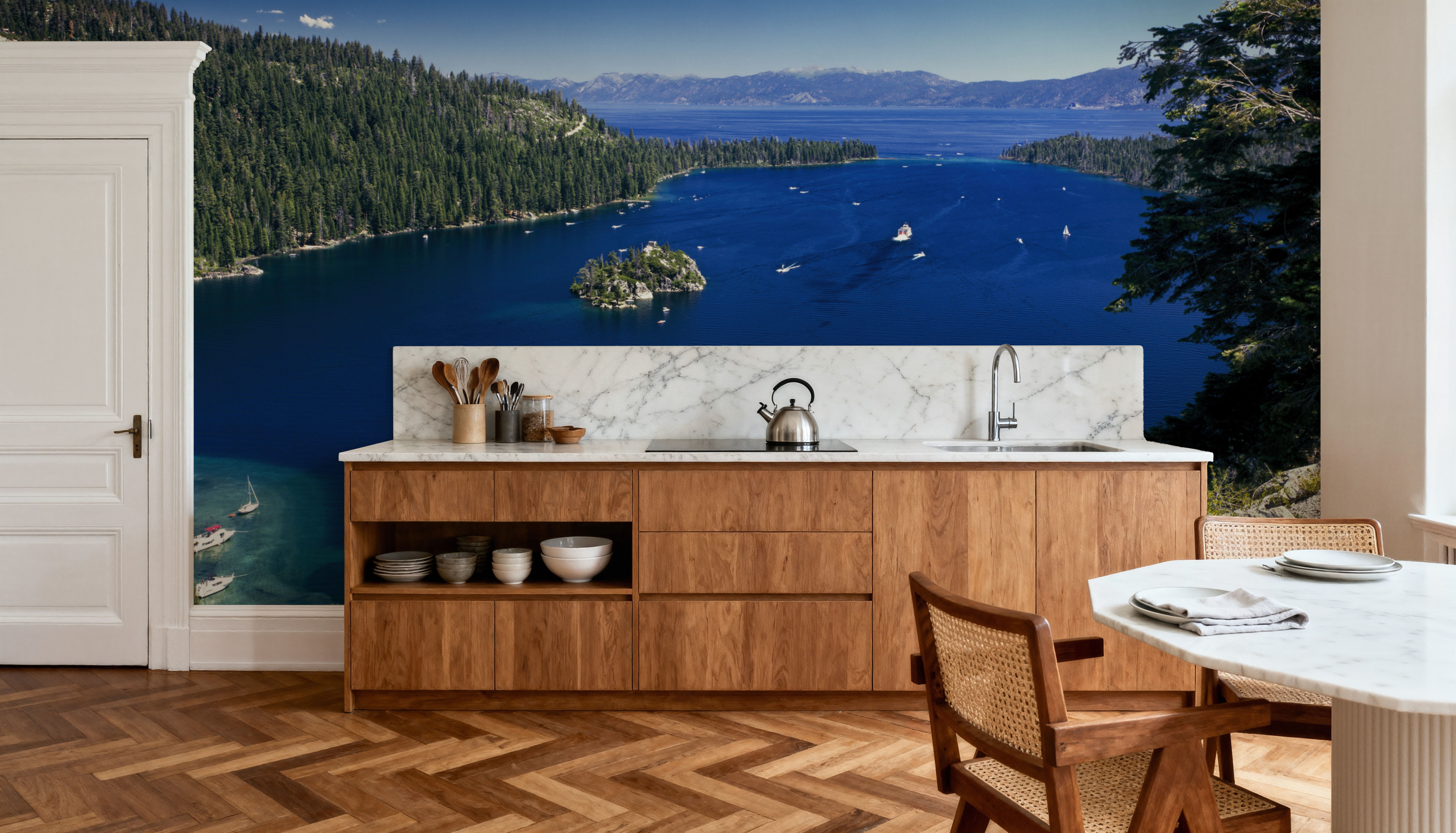 Alpine Harbor, Wallpaper