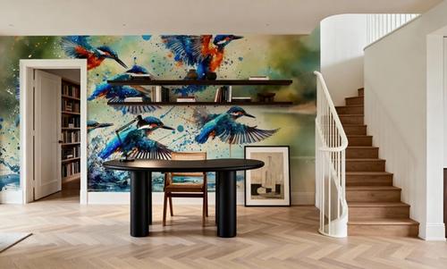 Aqua Flight of Kingfishers