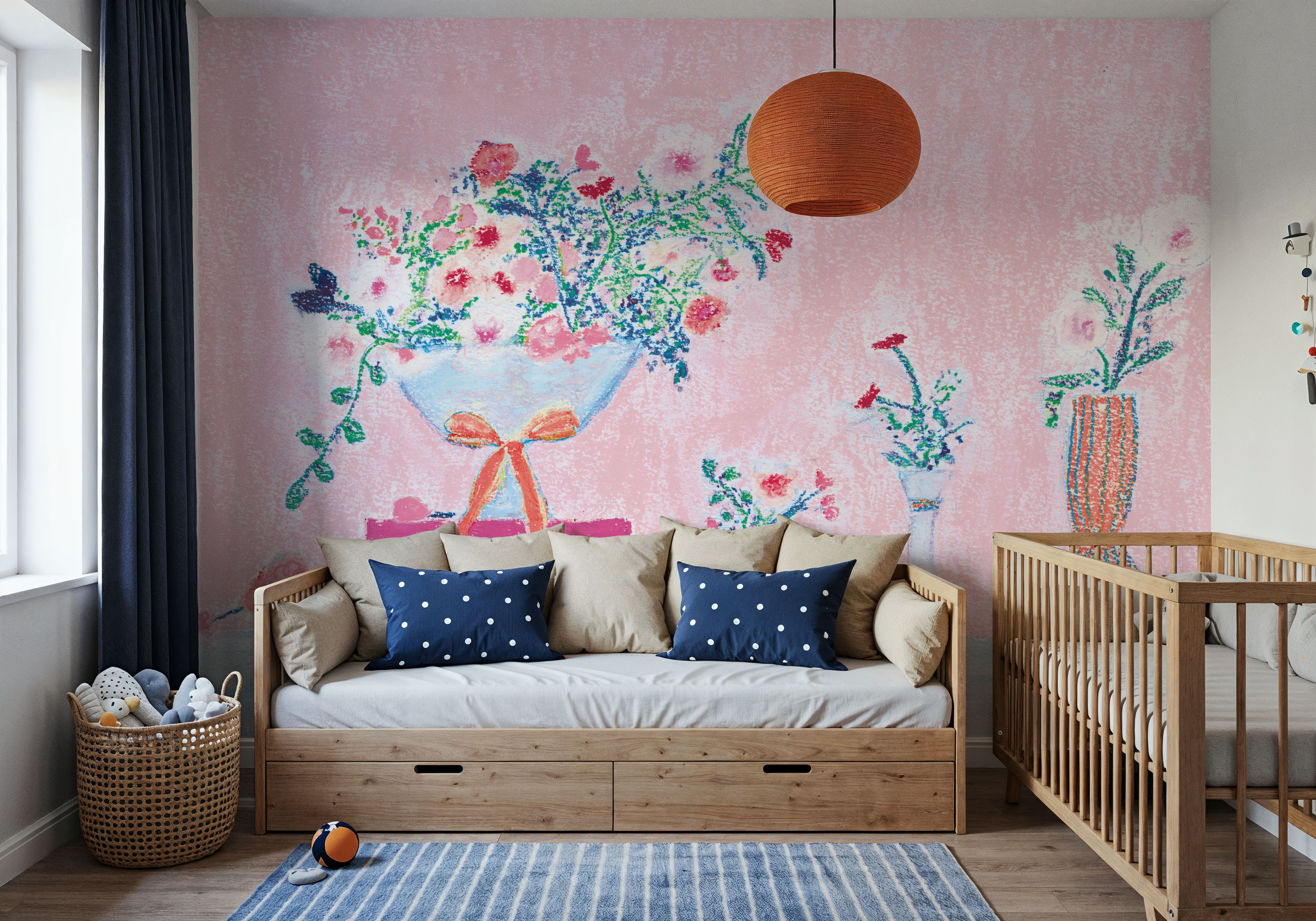 Flower Vases and Books Pink