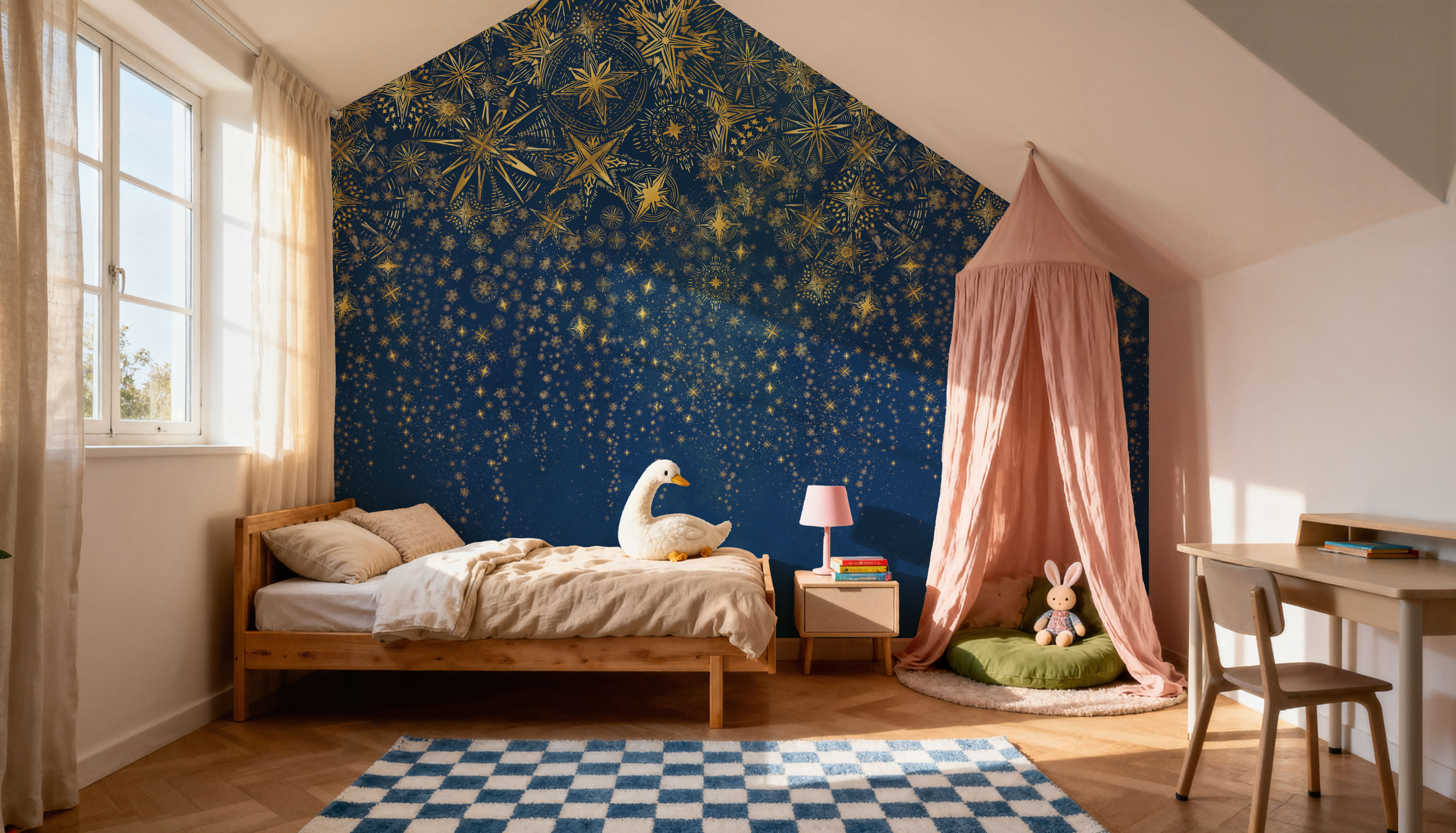 Celestial Dreams Bright Cobalt, Tapeten