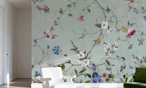 Floral Heaven, Vibrant on Sage