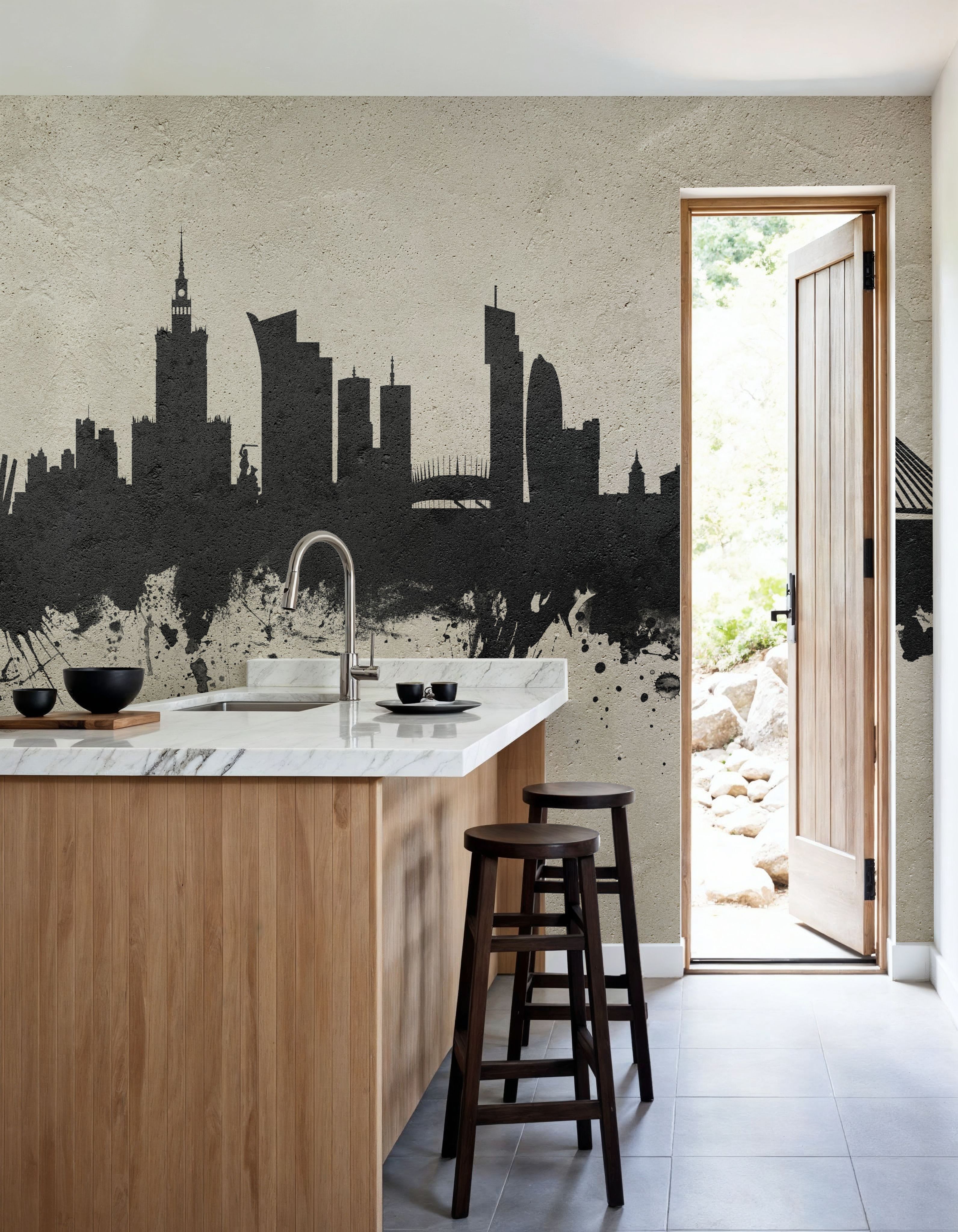Warsaw Poland Skyline Concrete