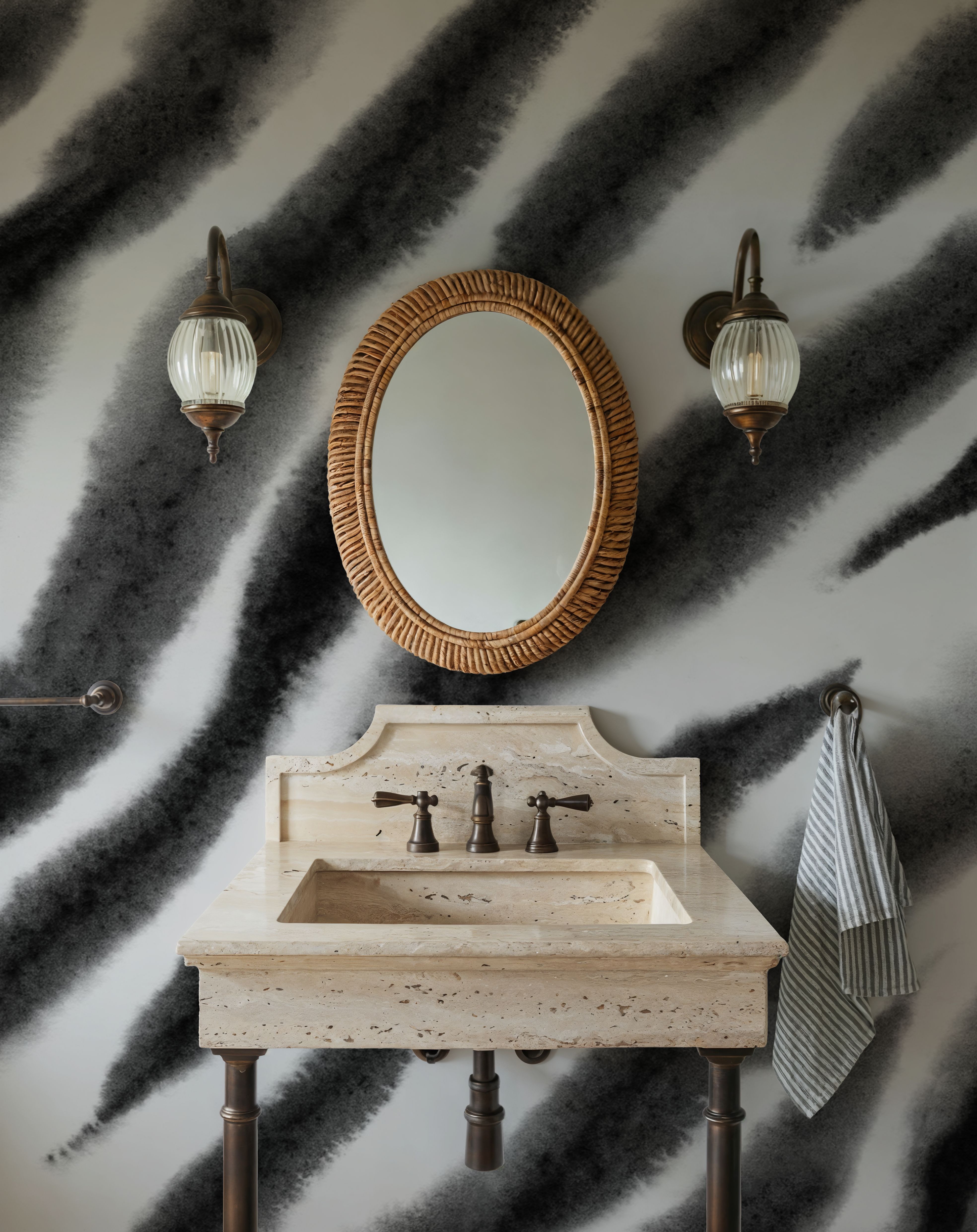 Watercolor Tiger Stripes, Zebra