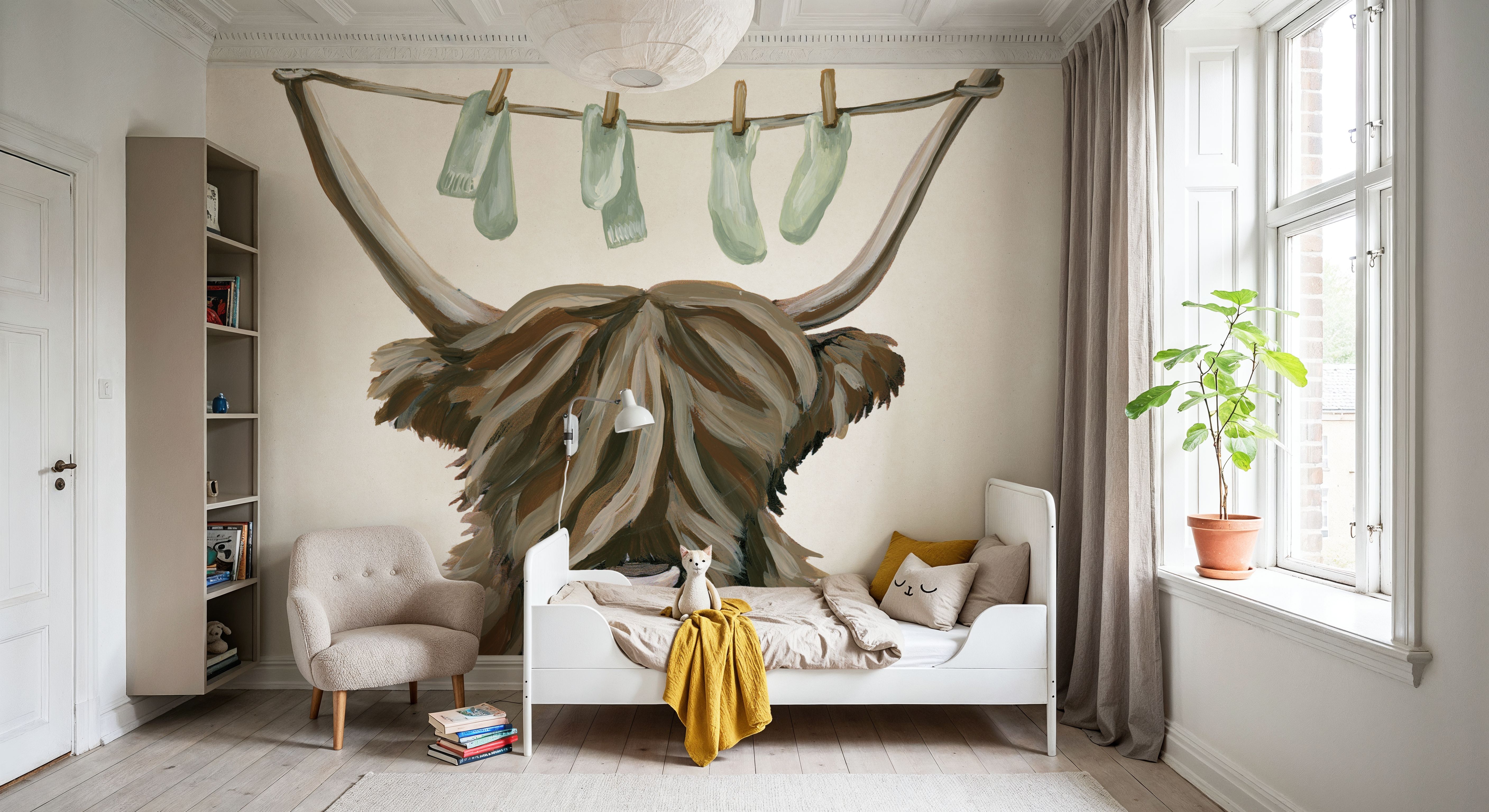 Highland Cow Clothesline