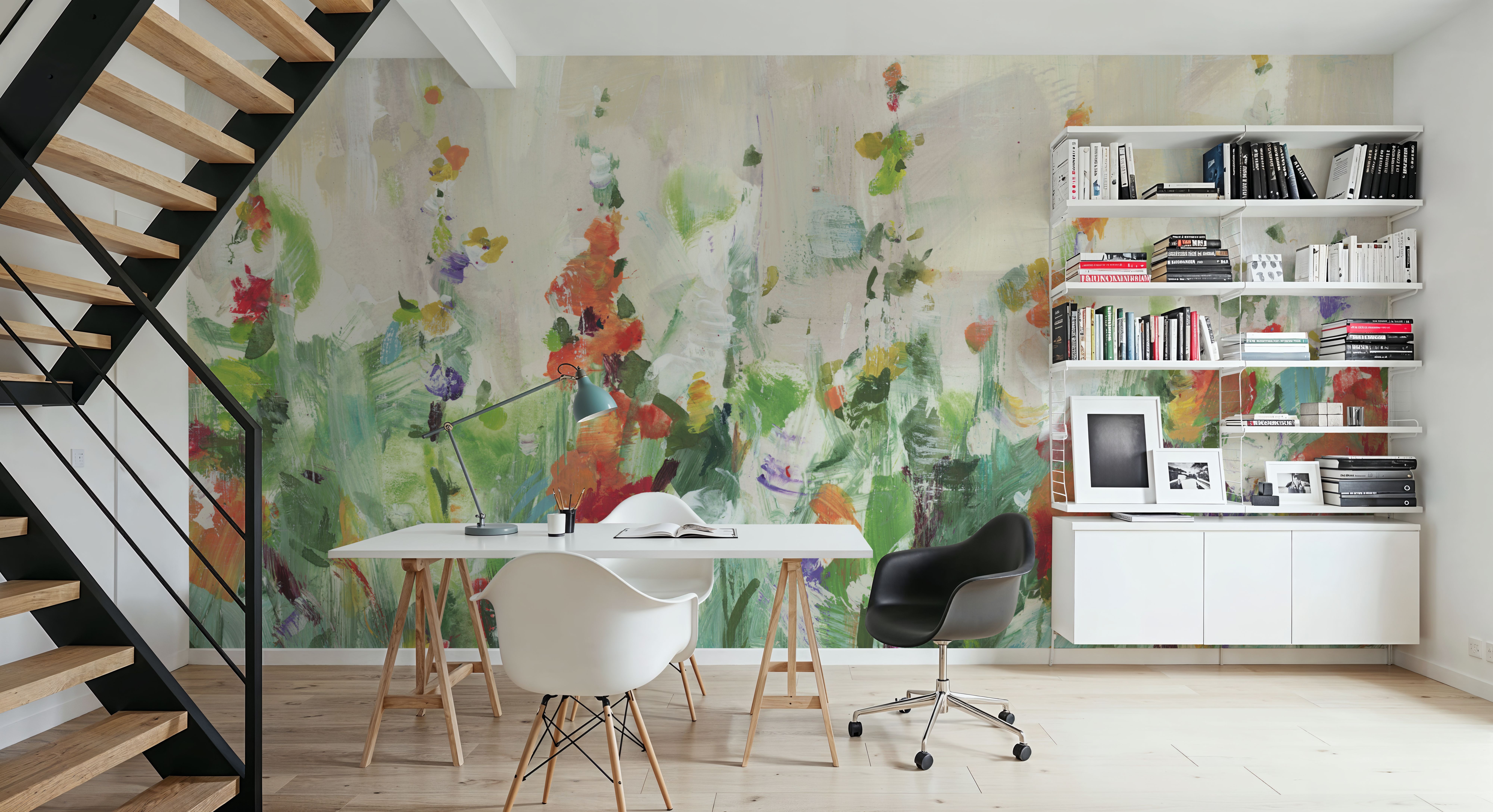 Row of Bright Flowers, Behang