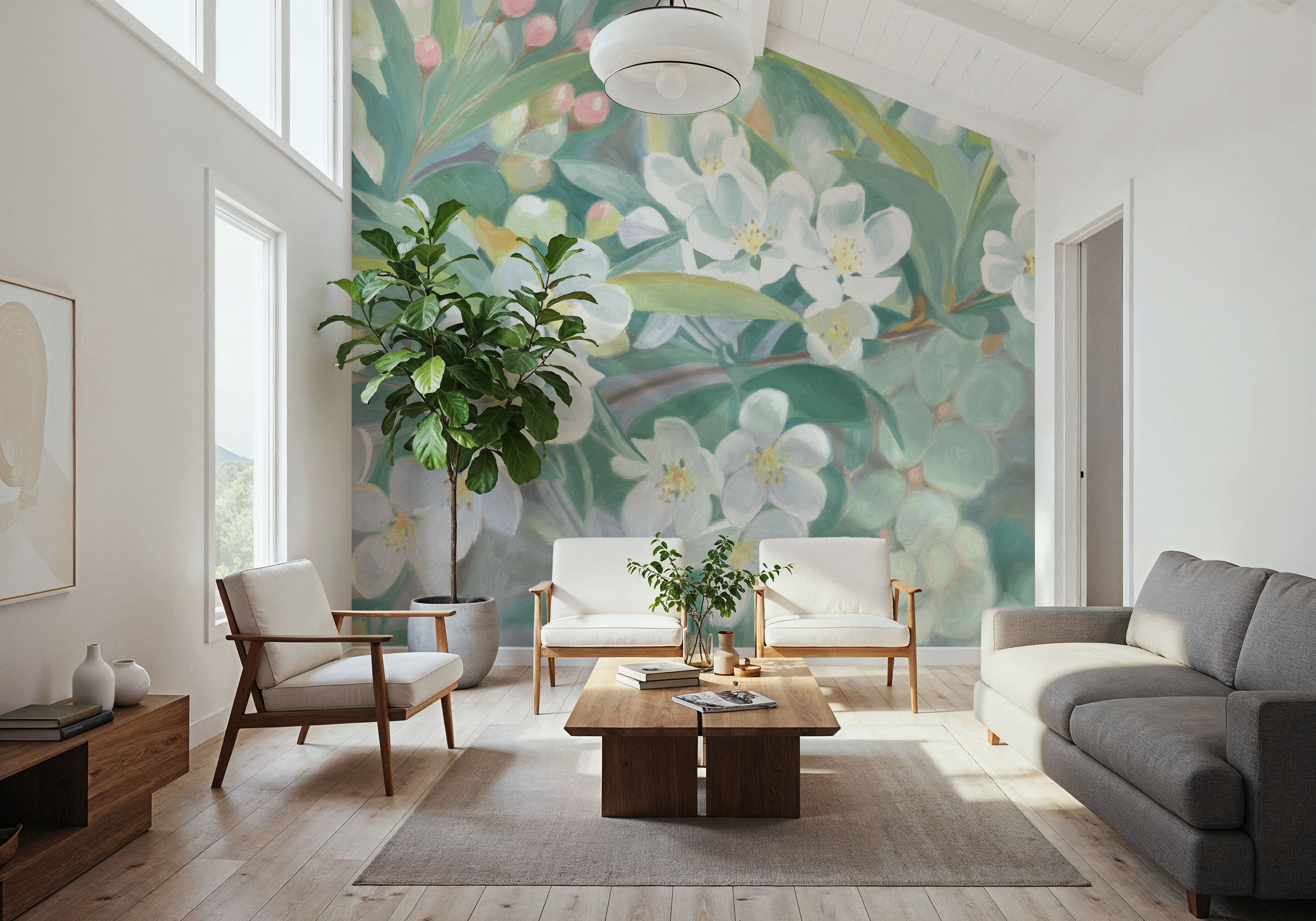 White Blossoms in Focus