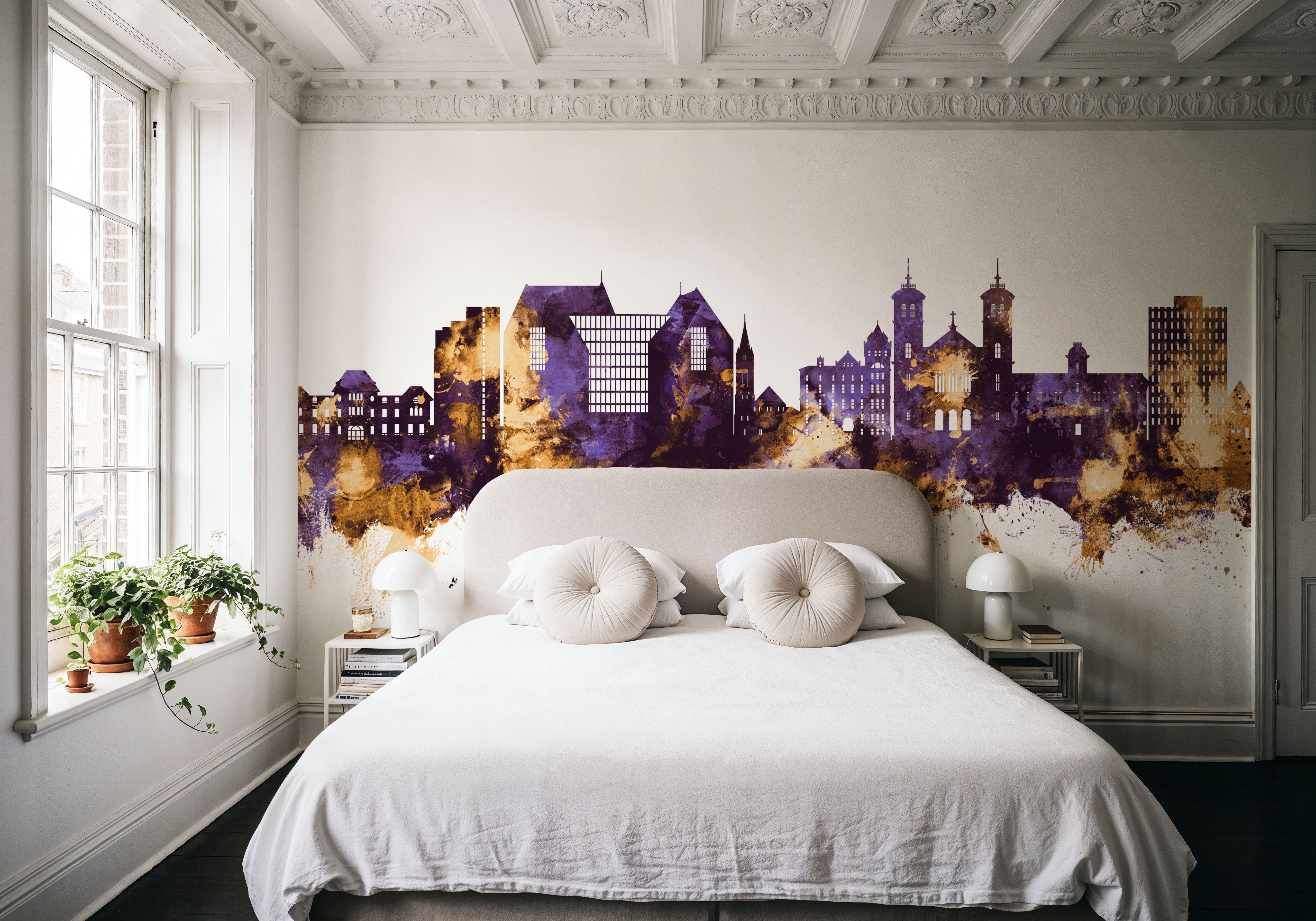 St John's Canada Skyline Purple & Gold