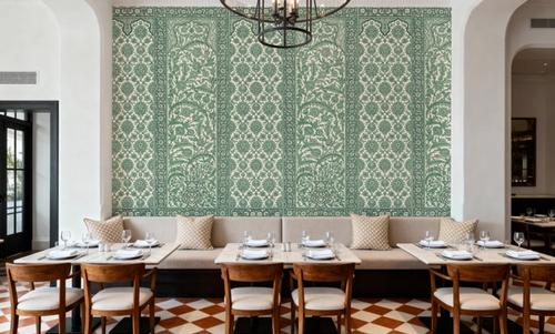 Riad Ornaments, Forest Green