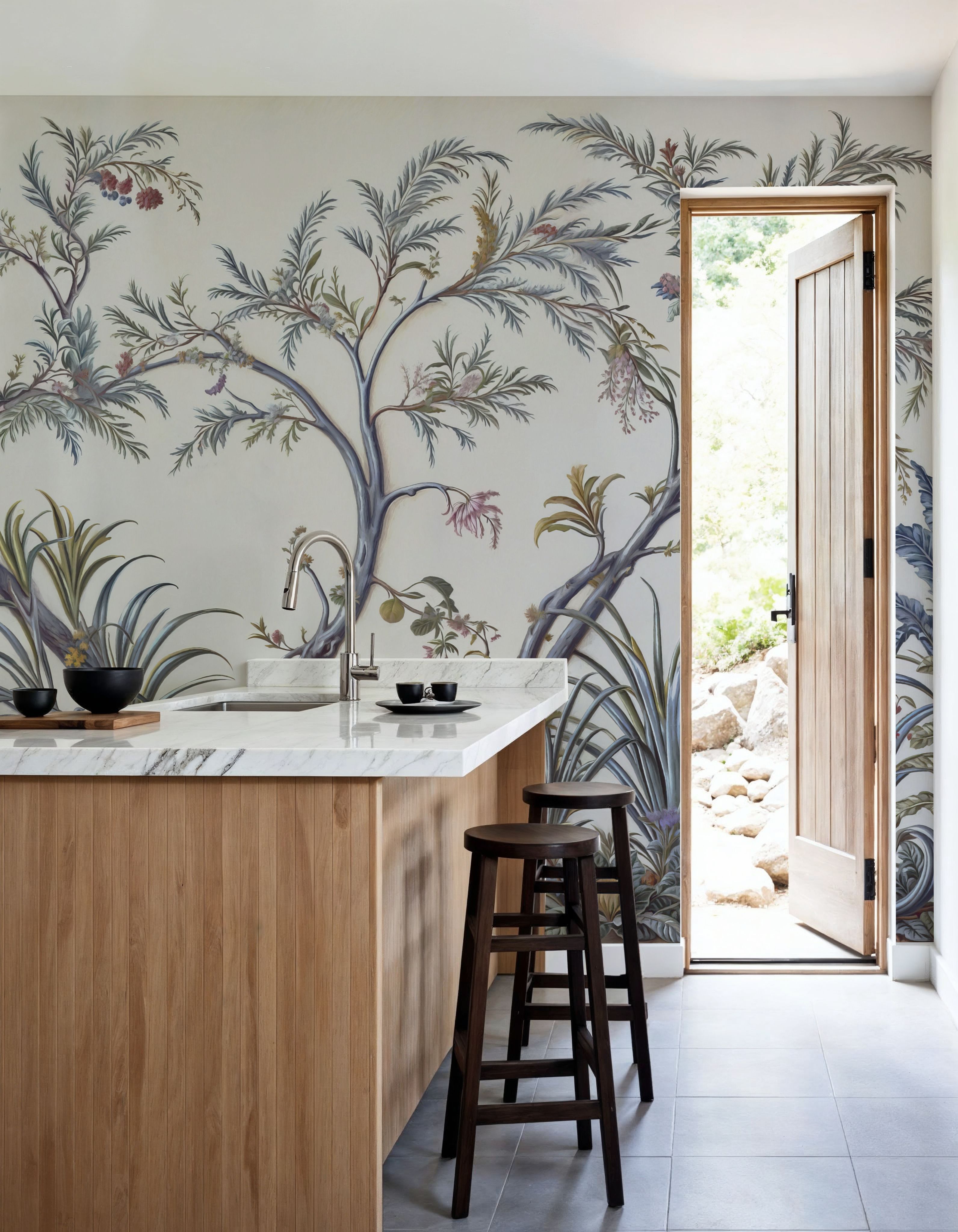 Intricate Garden, Blue & Yellow