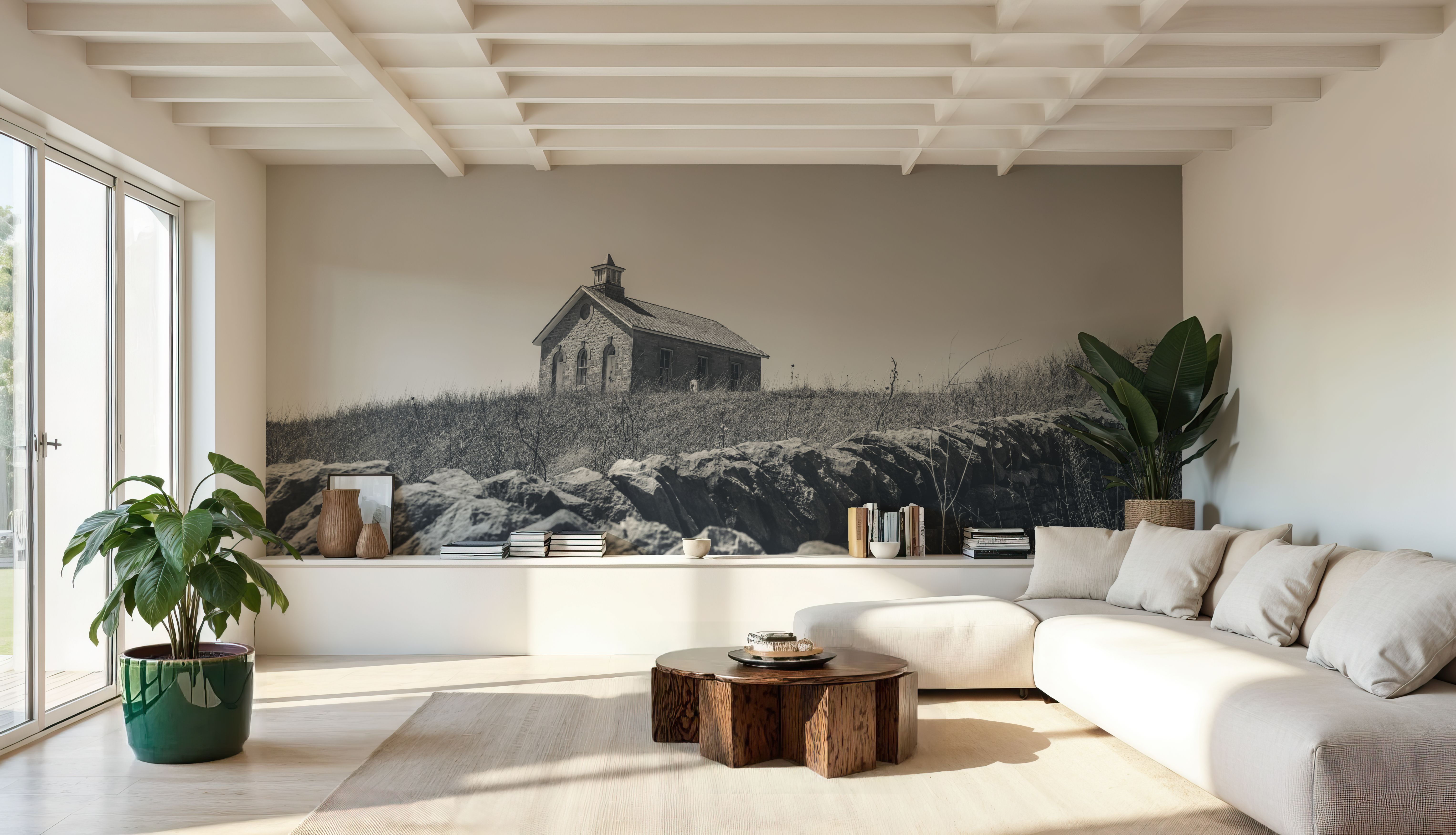 One Room Schoolhouse BW