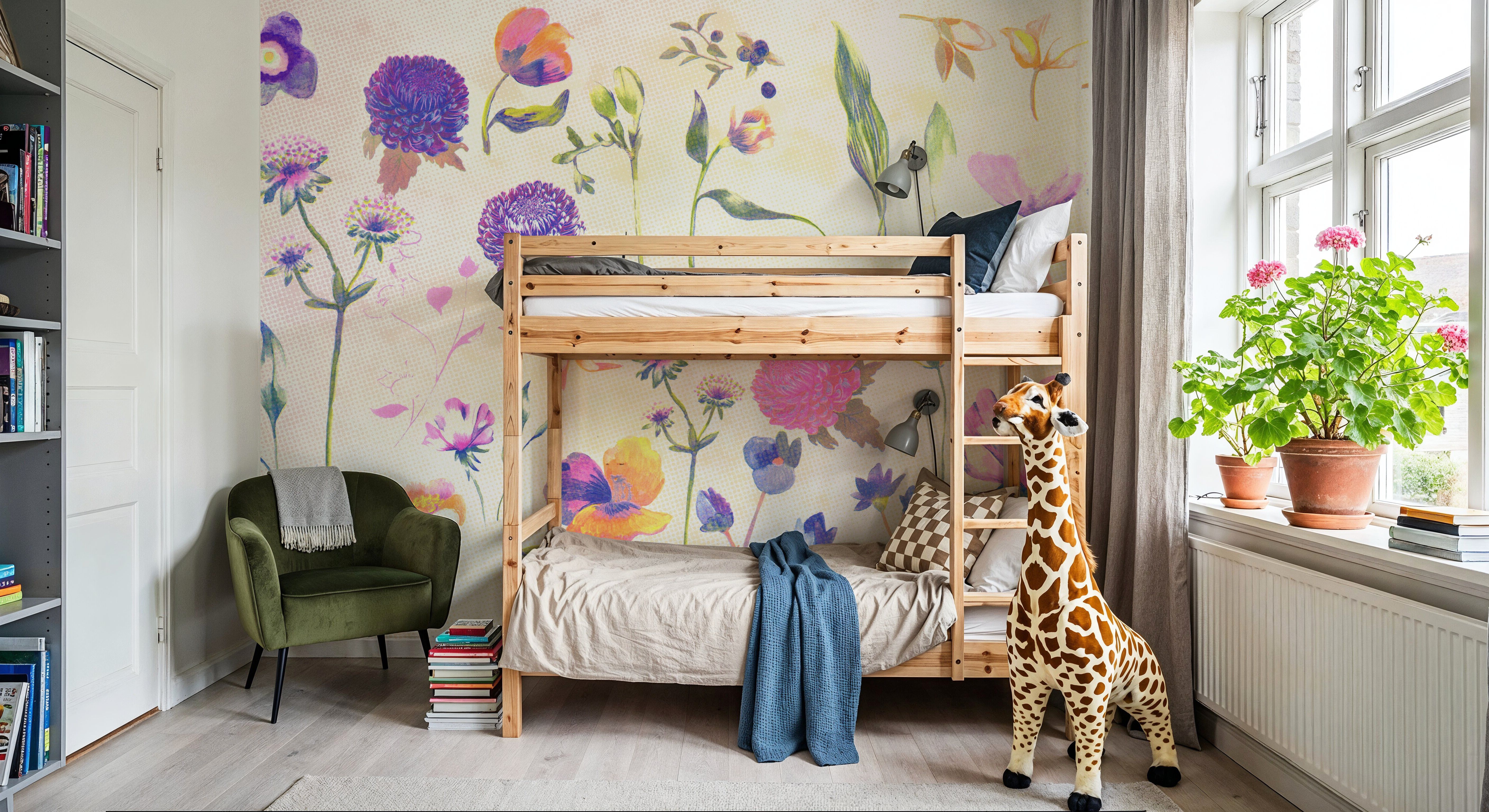 Floral Gaze, Cream, Papel pintado