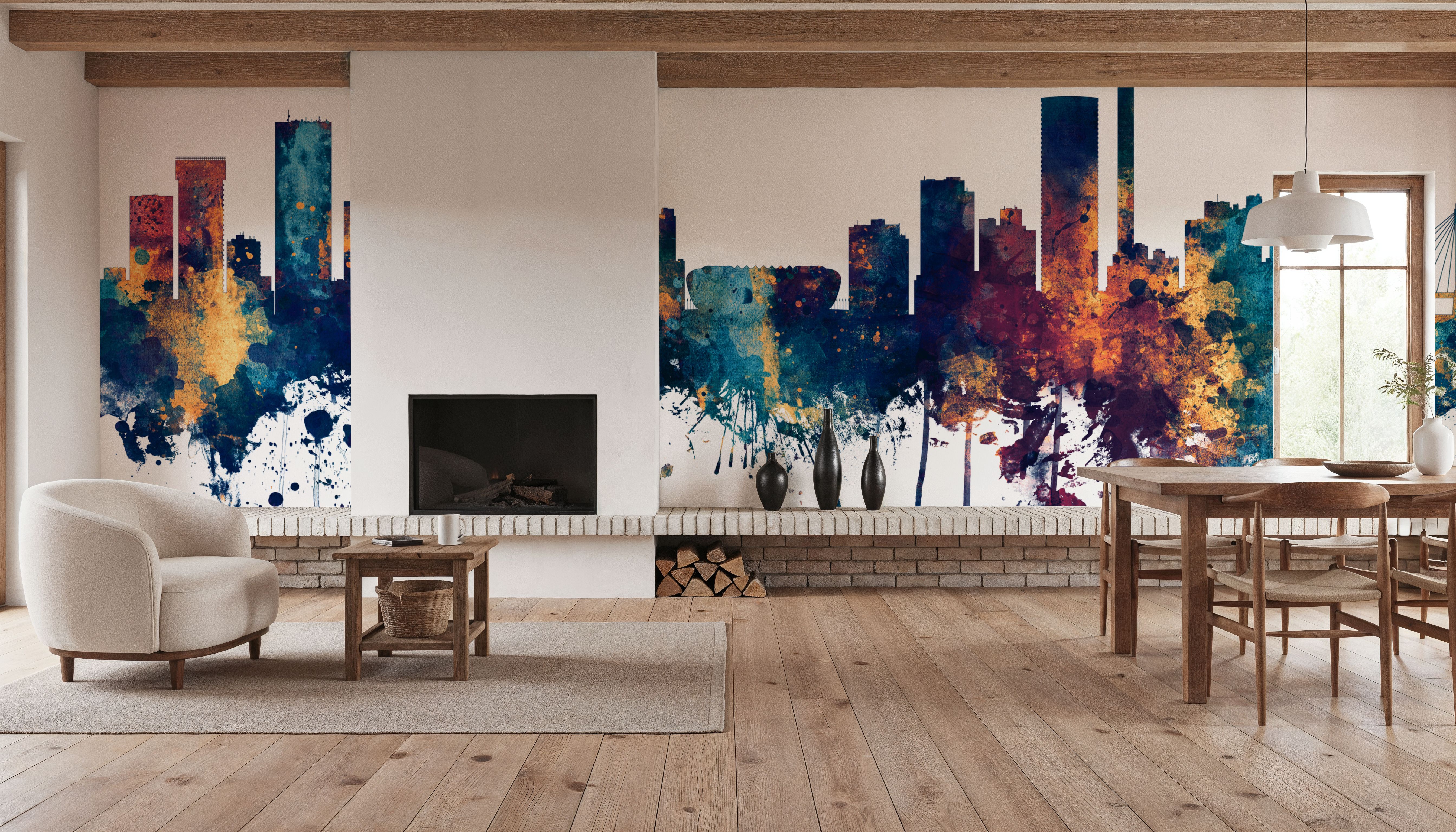 Johannesburg South Africa Skyline Blue & Bronze