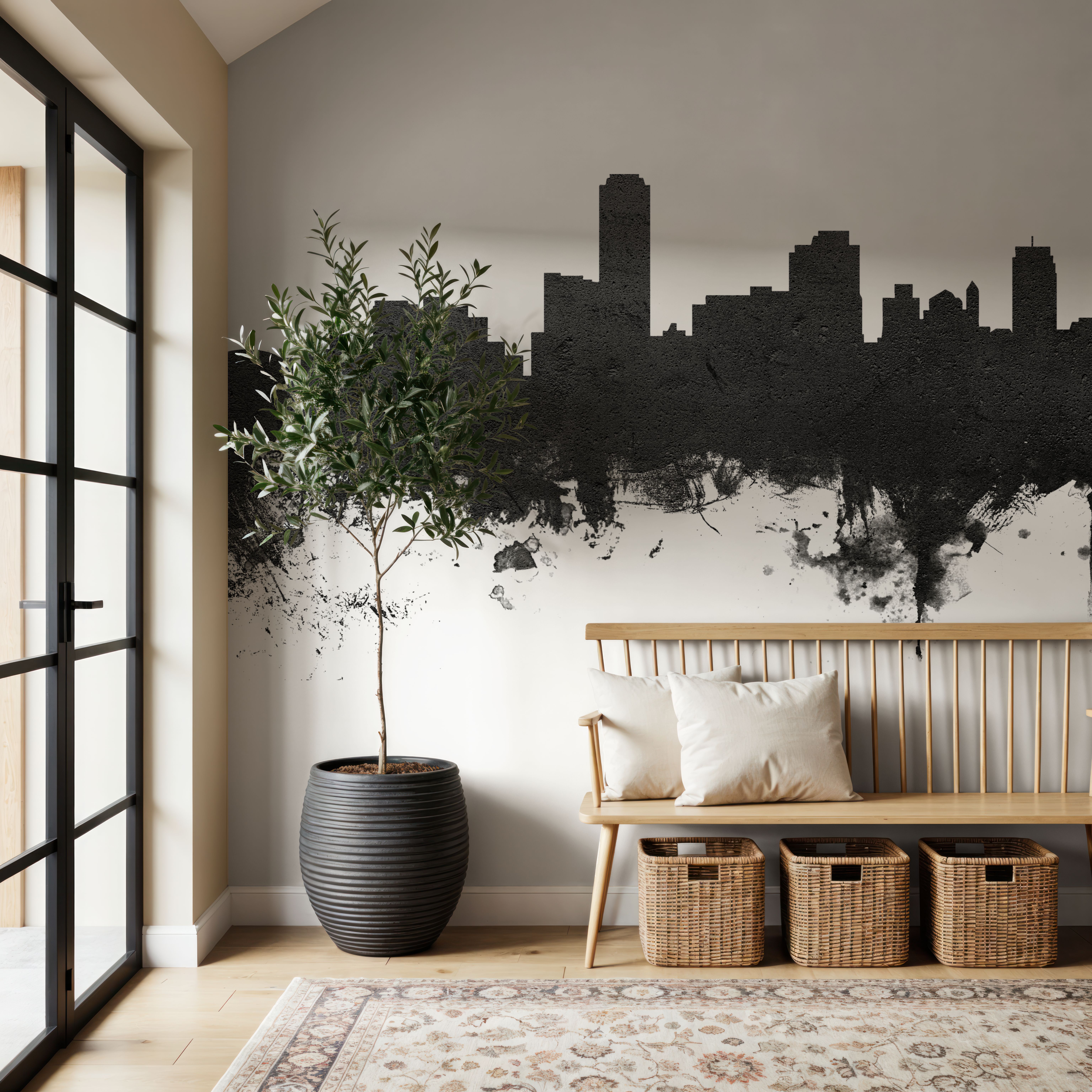 Adelaide Australia Skyline Black & White