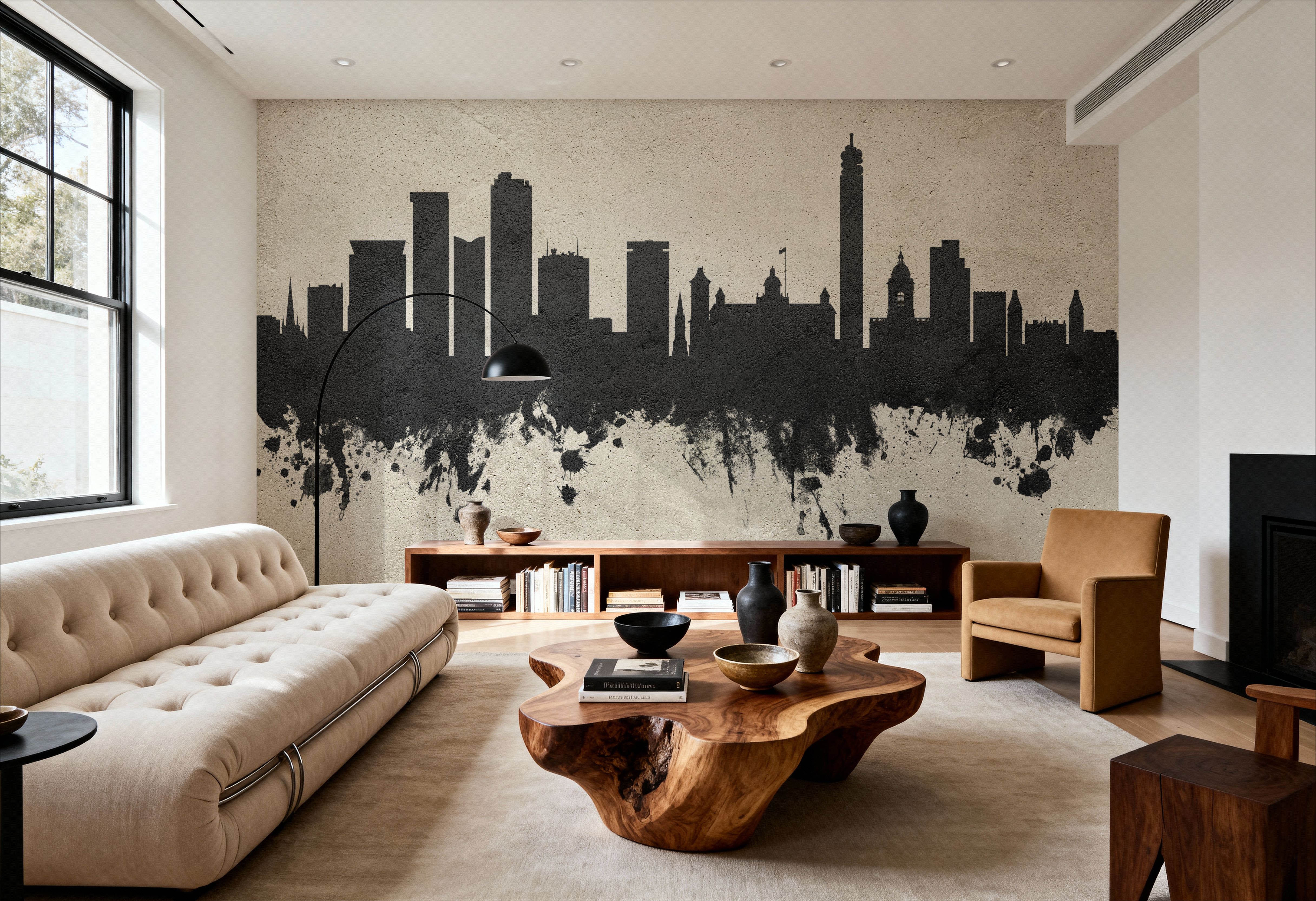 Birmingham England Skyline Concrete, Tapet