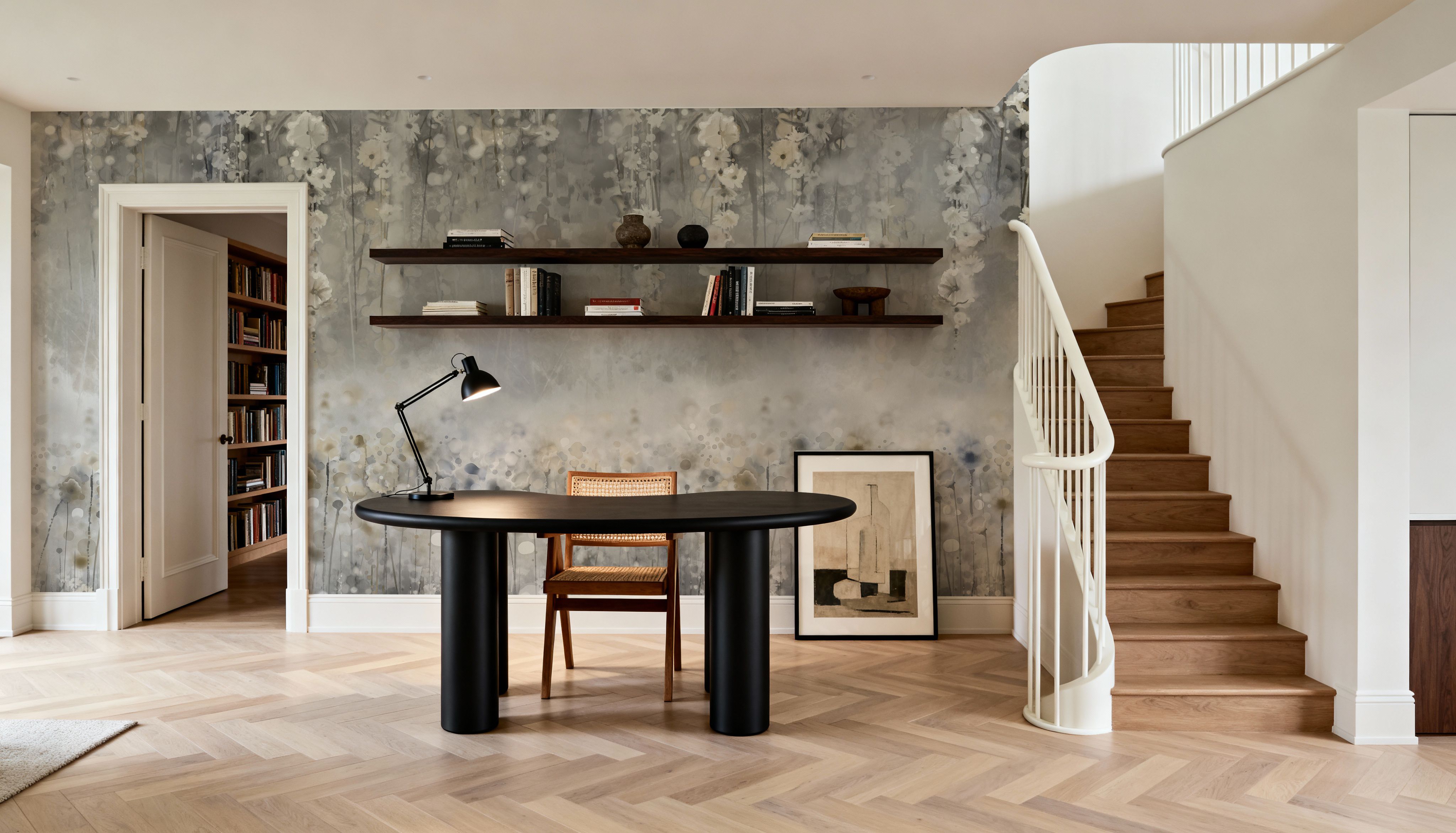 Wisteria Gray, Behang