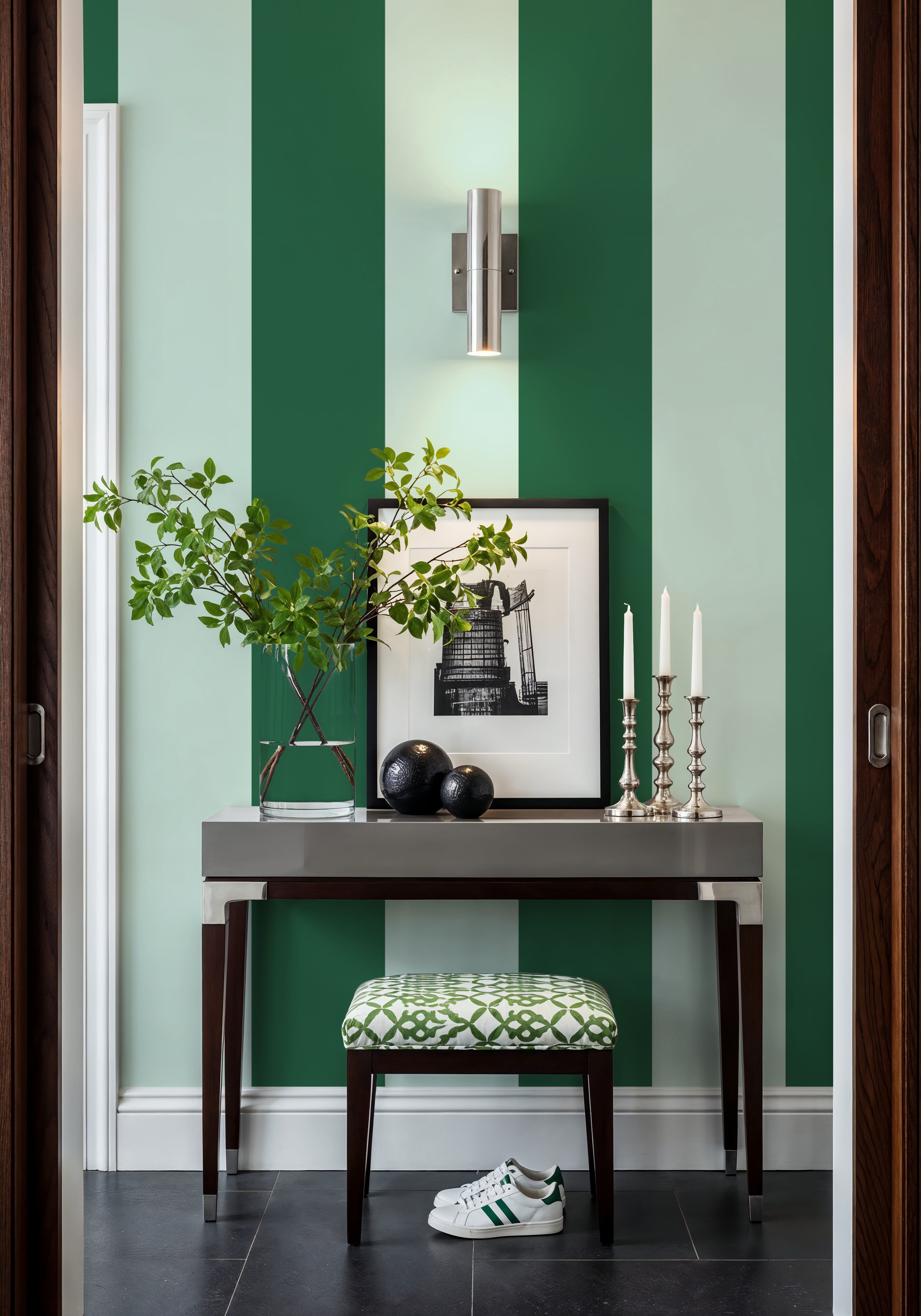 Circus Stripes, Green on Green