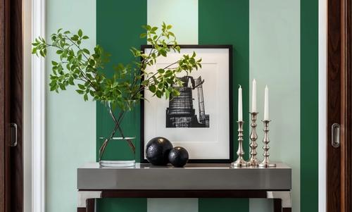 Circus Stripes, Green on Green