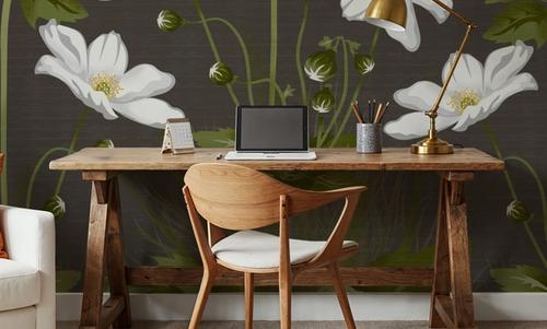 White Anemones, Taupe
