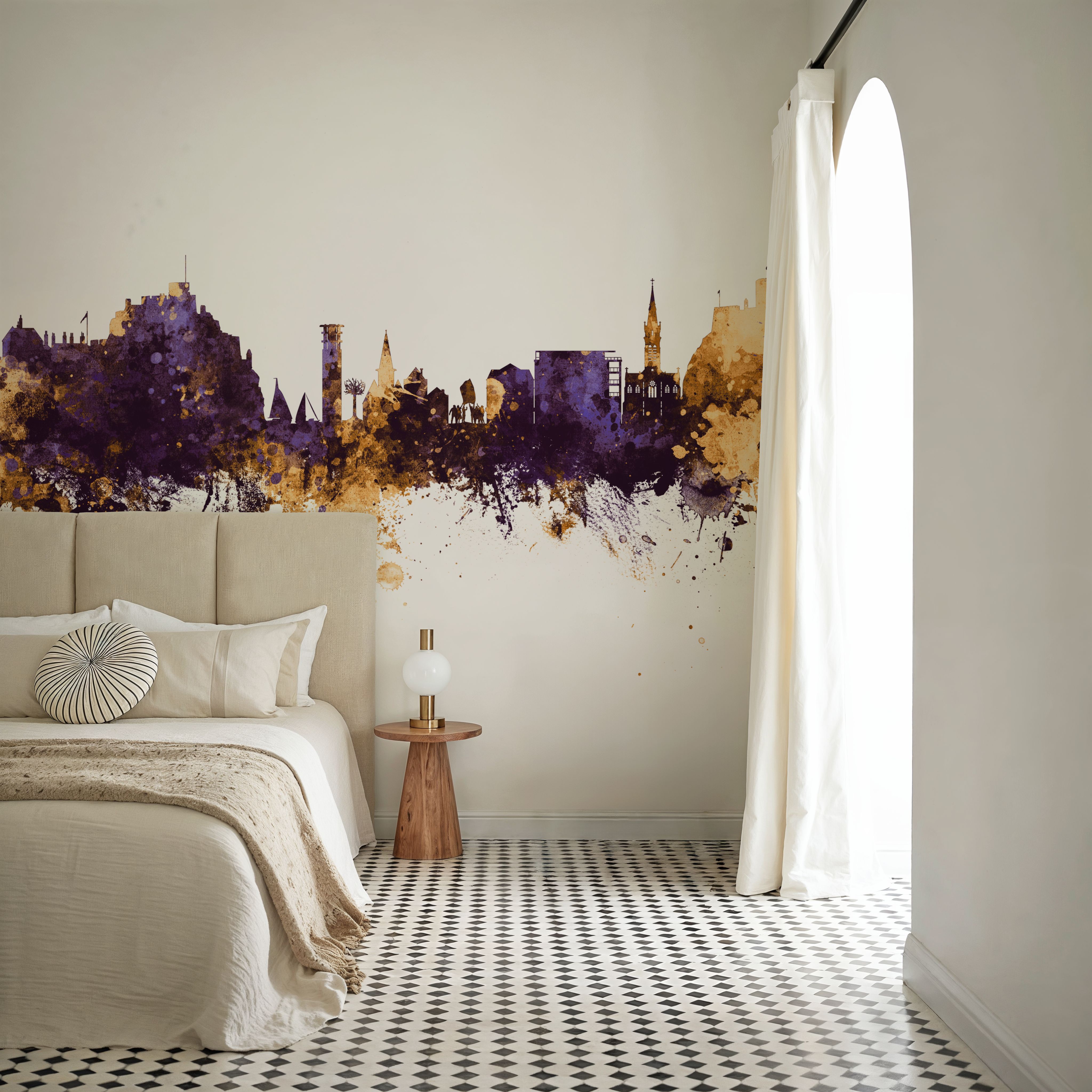 Jersey Channel Islands Skyline Purple & Gold