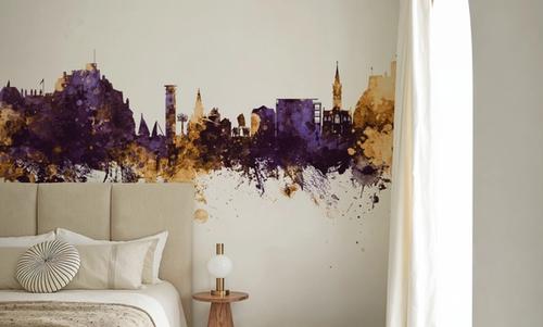 Jersey Channel Islands Skyline Purple & Gold