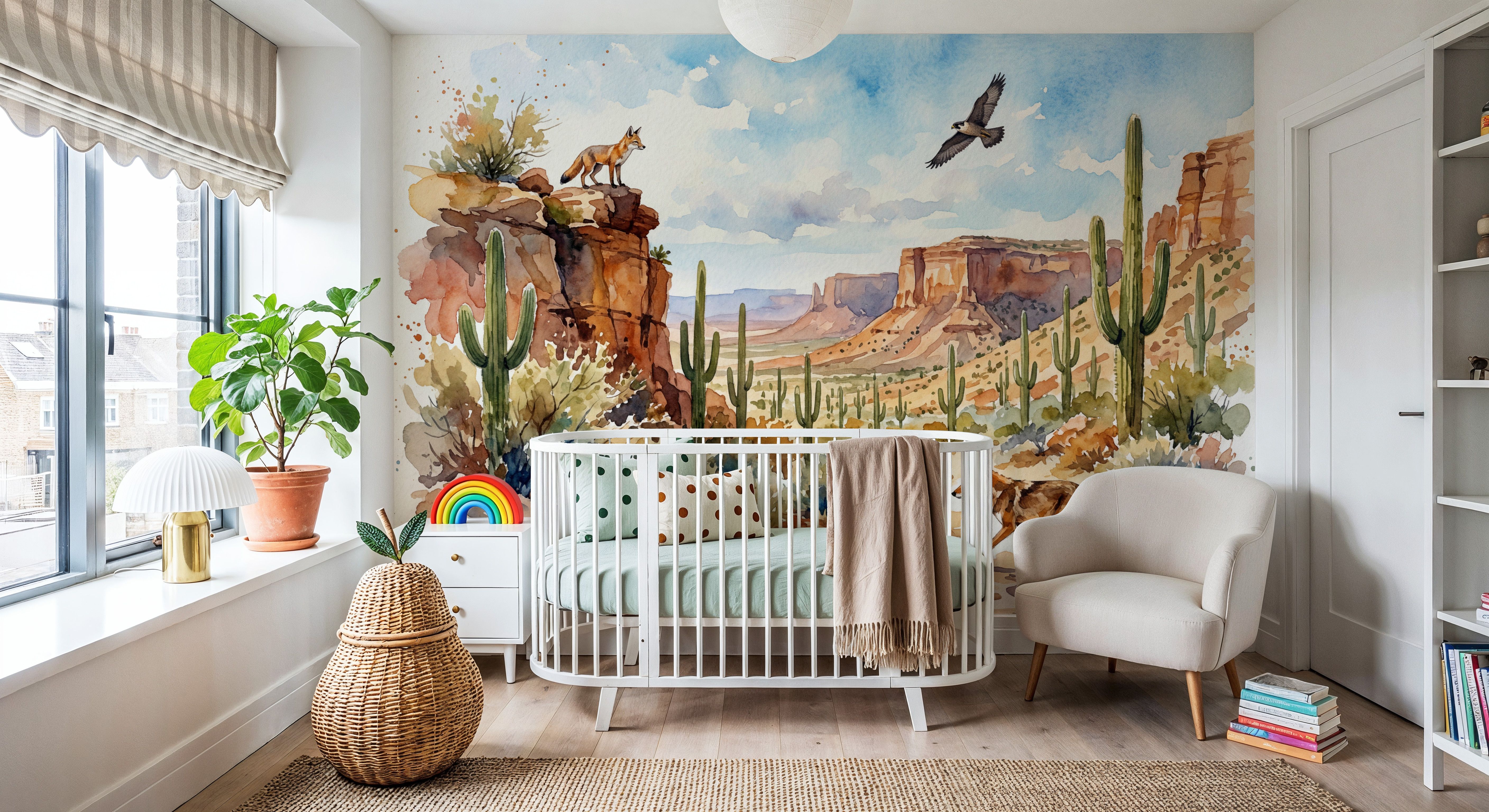 Sonoman Hunter - Watercolor Landscapes Series, Wallpaper