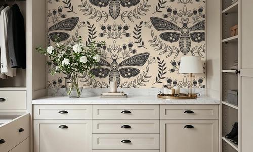 Deaths Head Moth, Grey