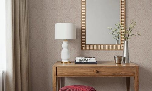 Brushstroke Fan Scallop, Blush