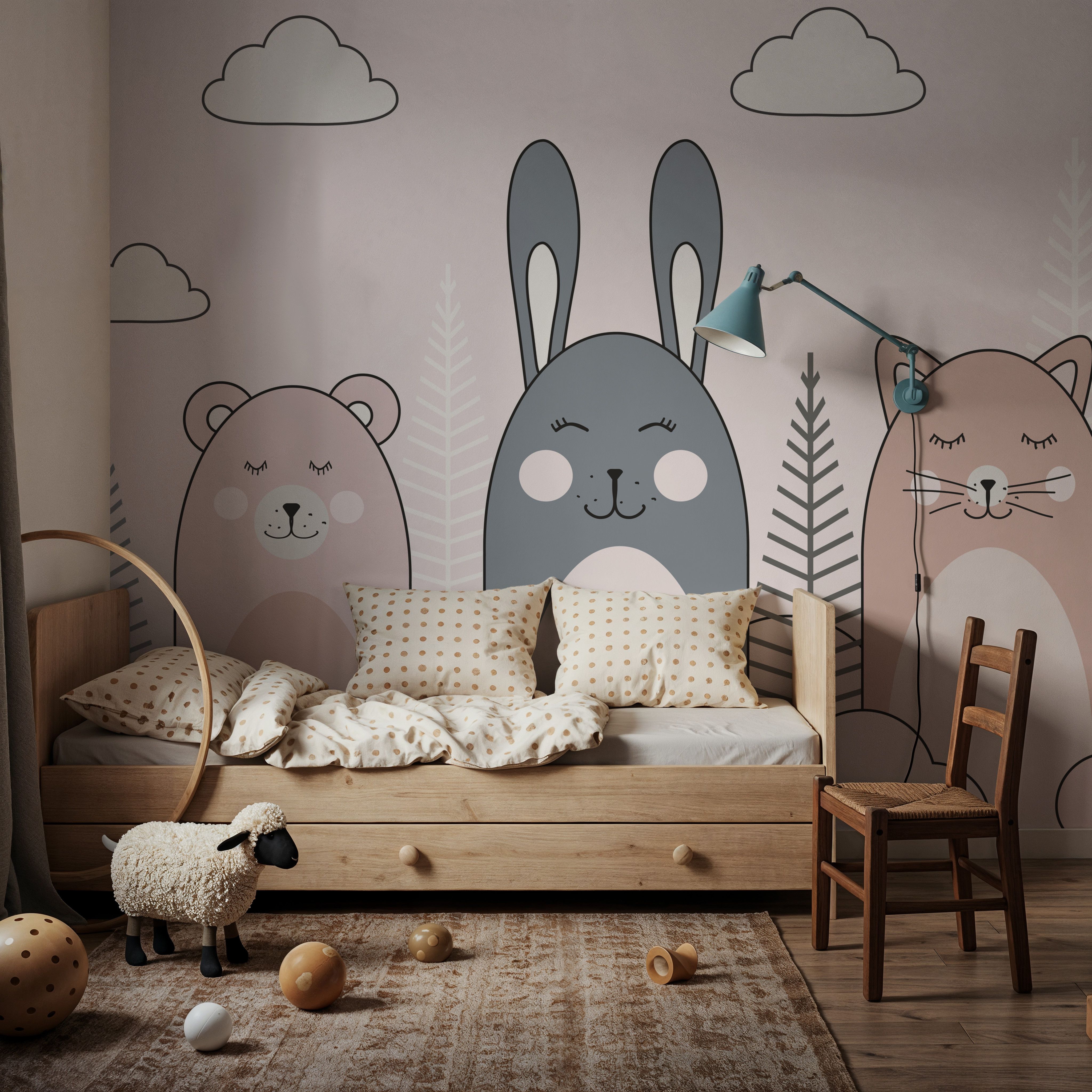 Sleeping Bunny Pink