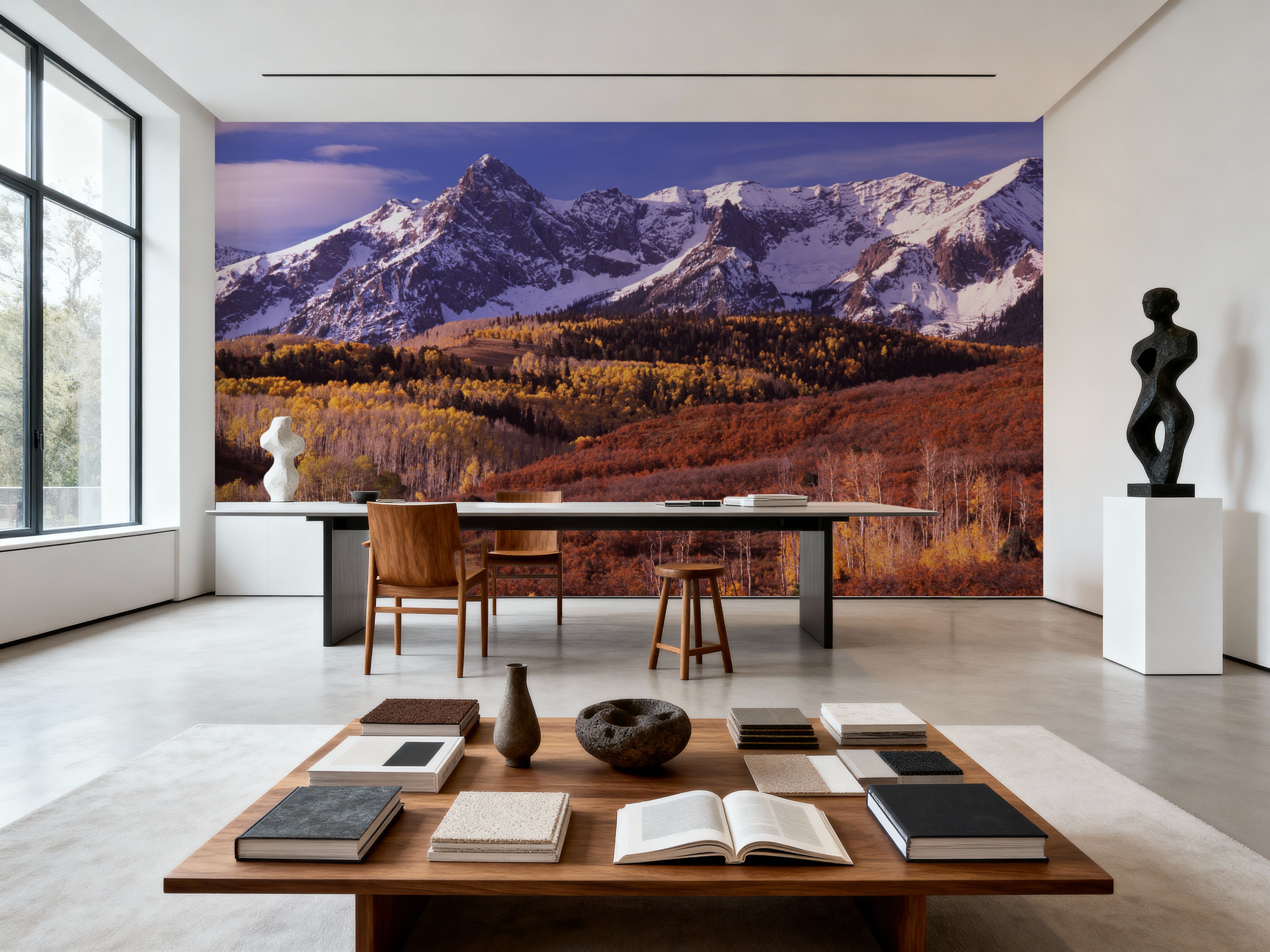 Misty Autumn Peaks Field