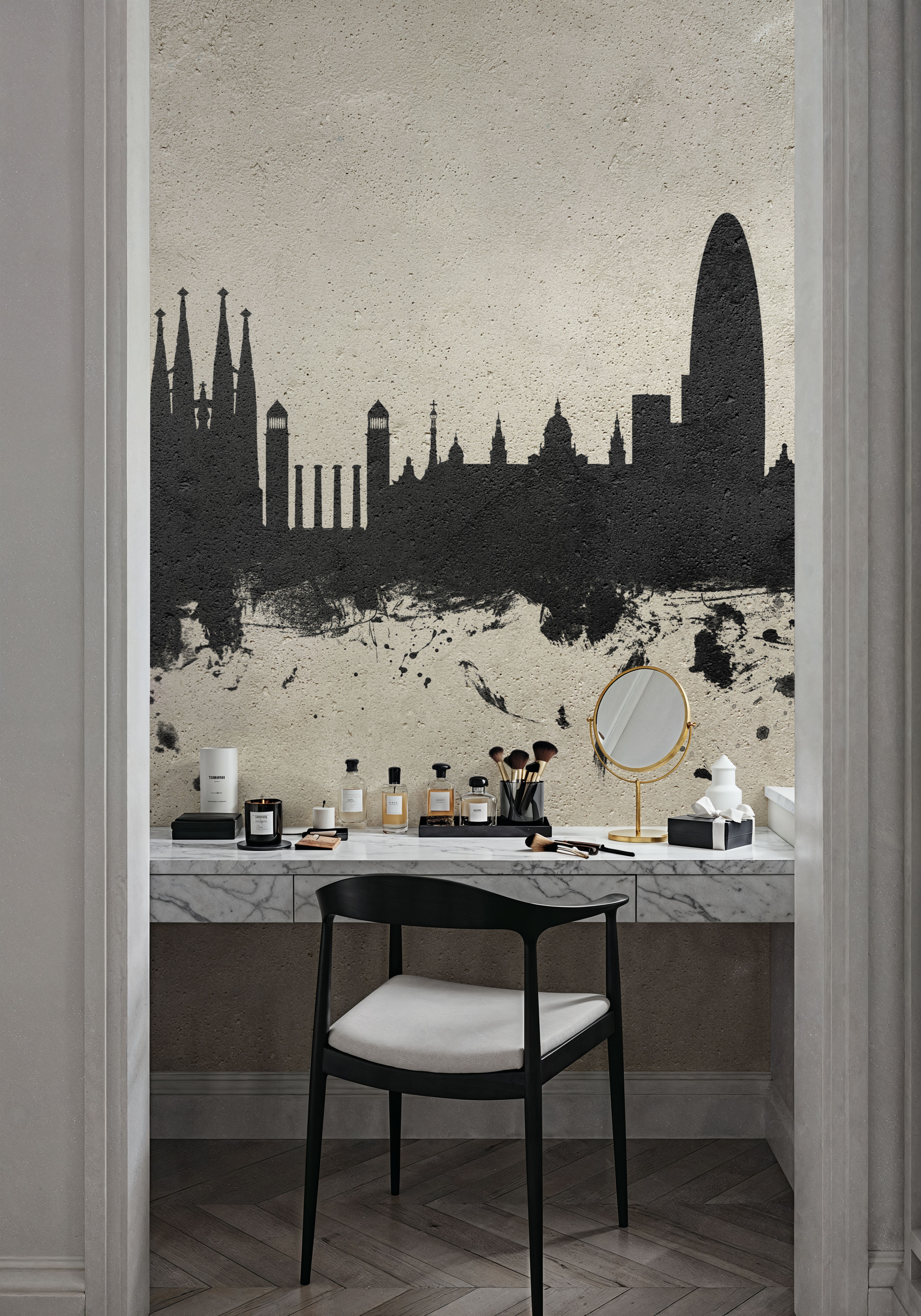 Barcelona Skyline Concrete