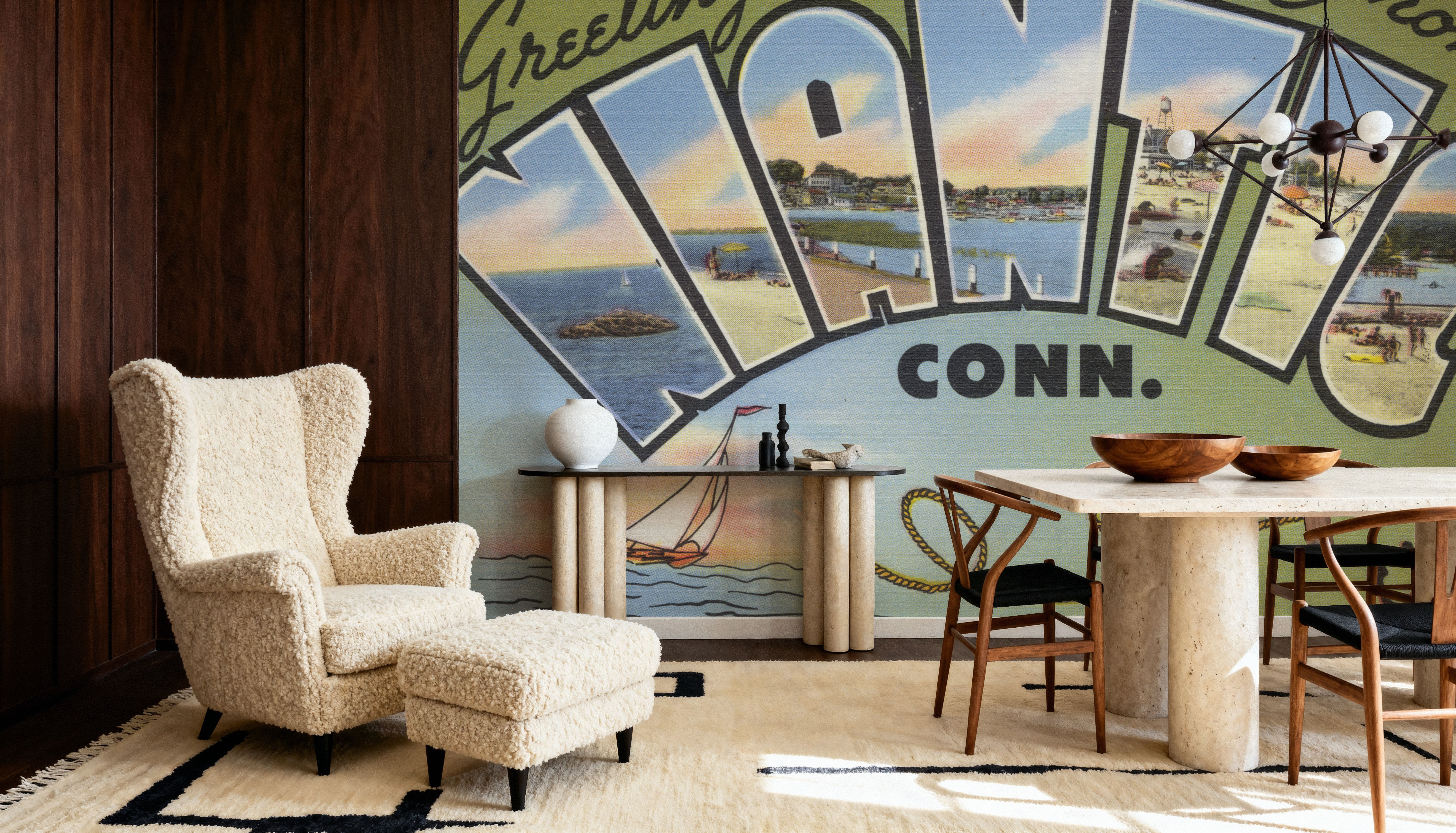 Greetings from Niantic - Screenprint Postcard