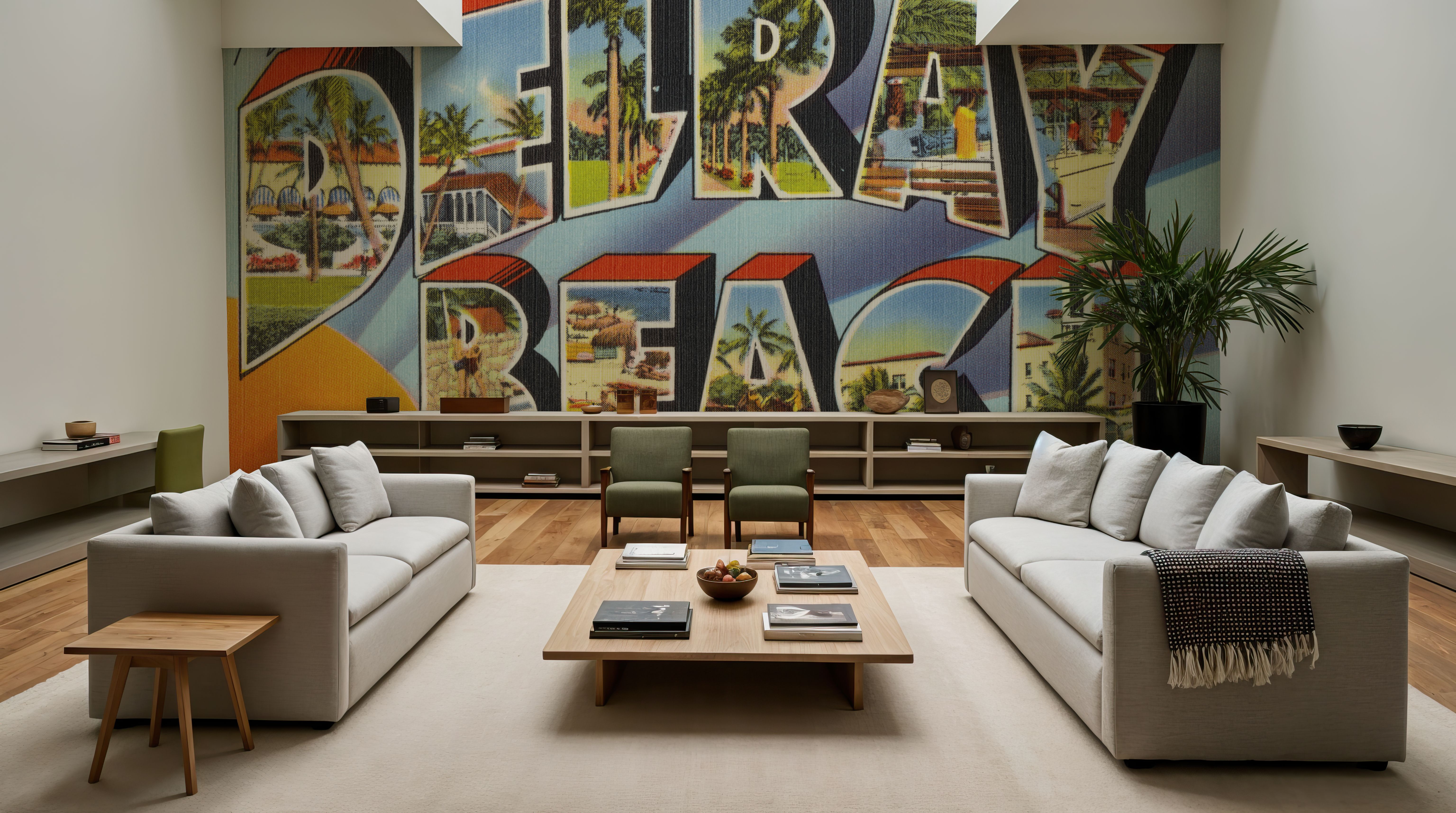 Greetings from Delray Beach - Screenprint Postcard