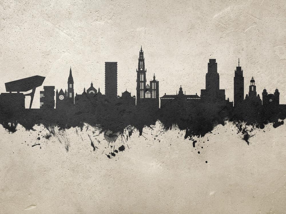 Antwerp Belgium Skyline Concrete