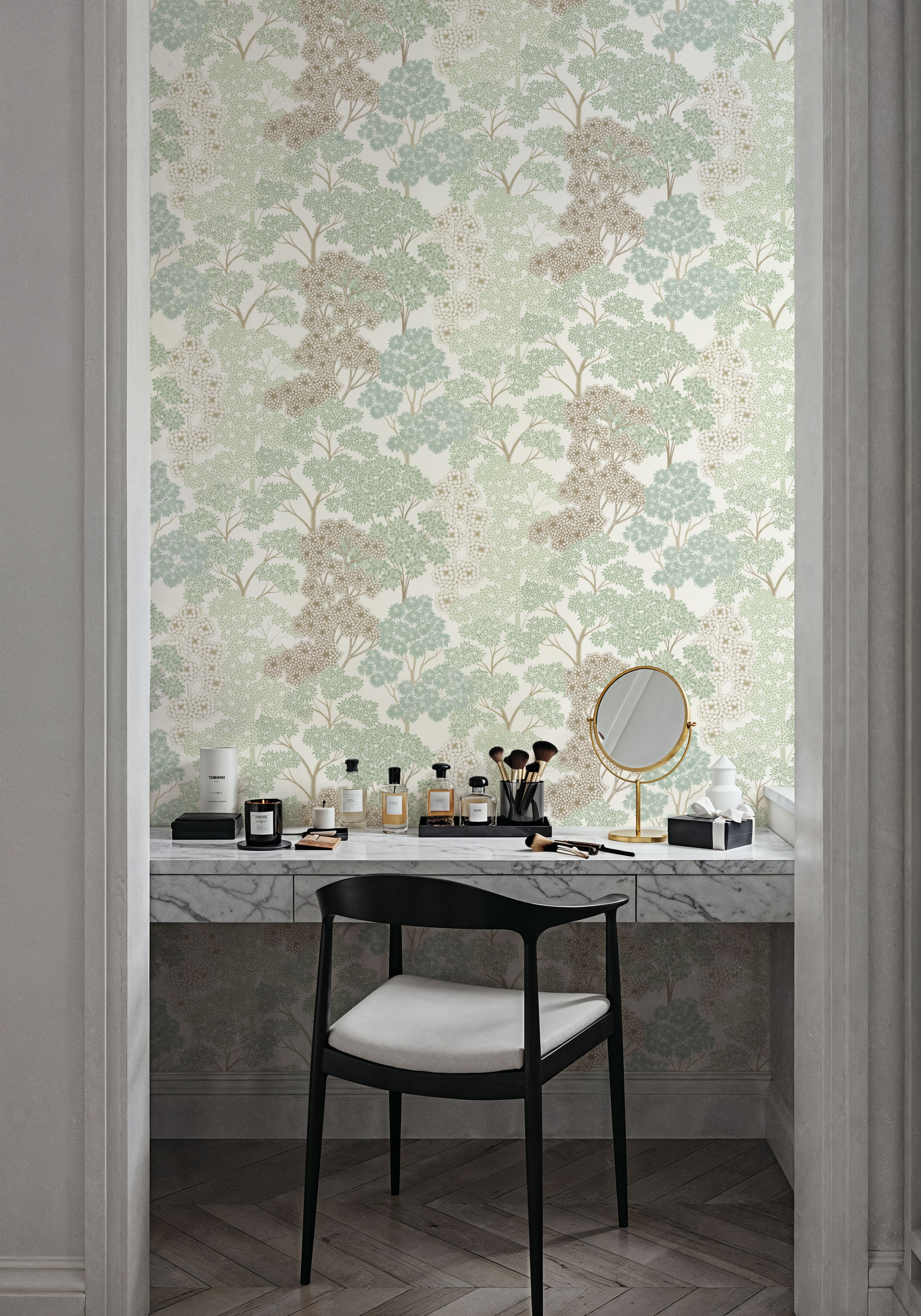 Overleaf Woodland Pattern, Light Green