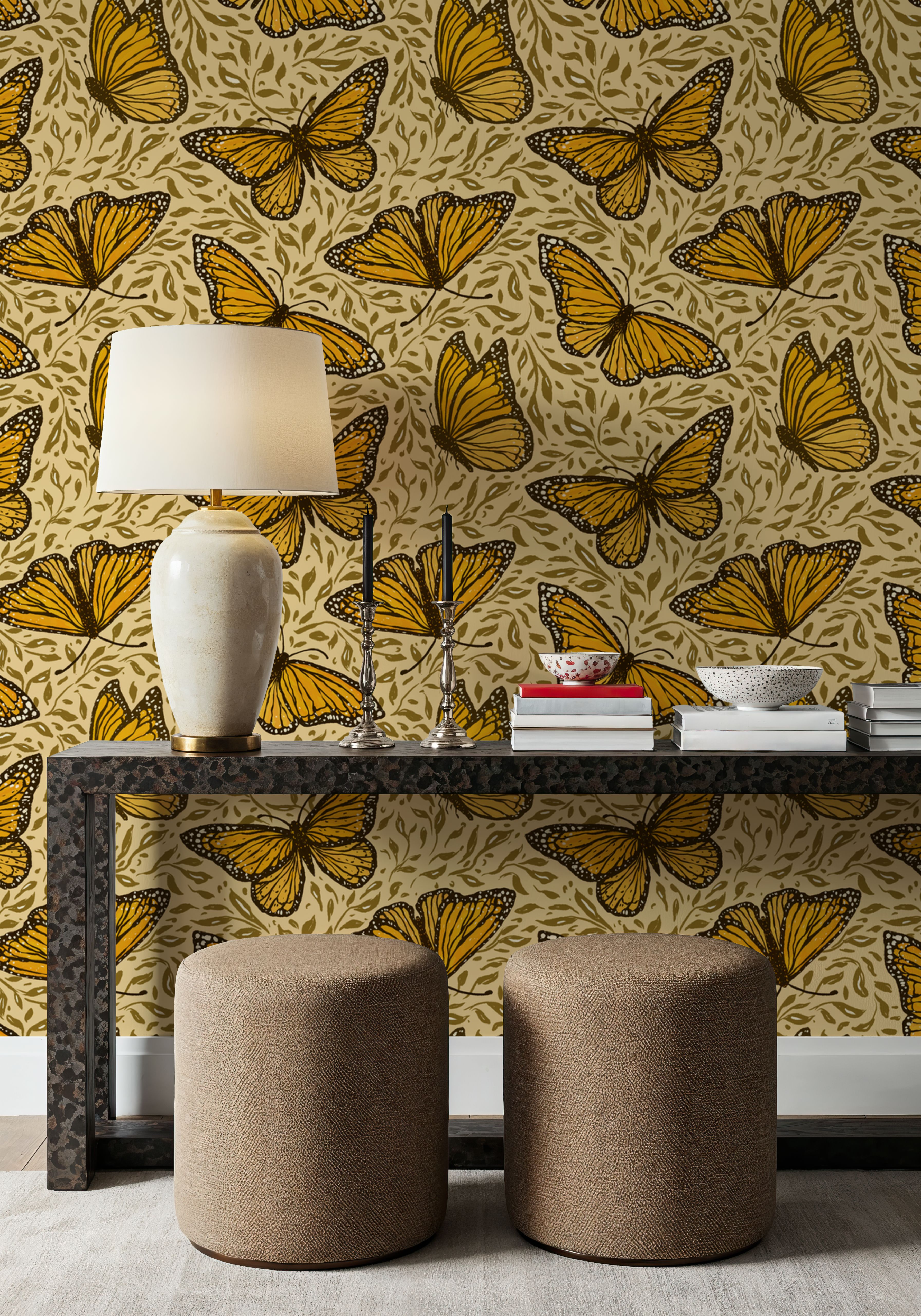 Papillion I, Sand, Papier peint