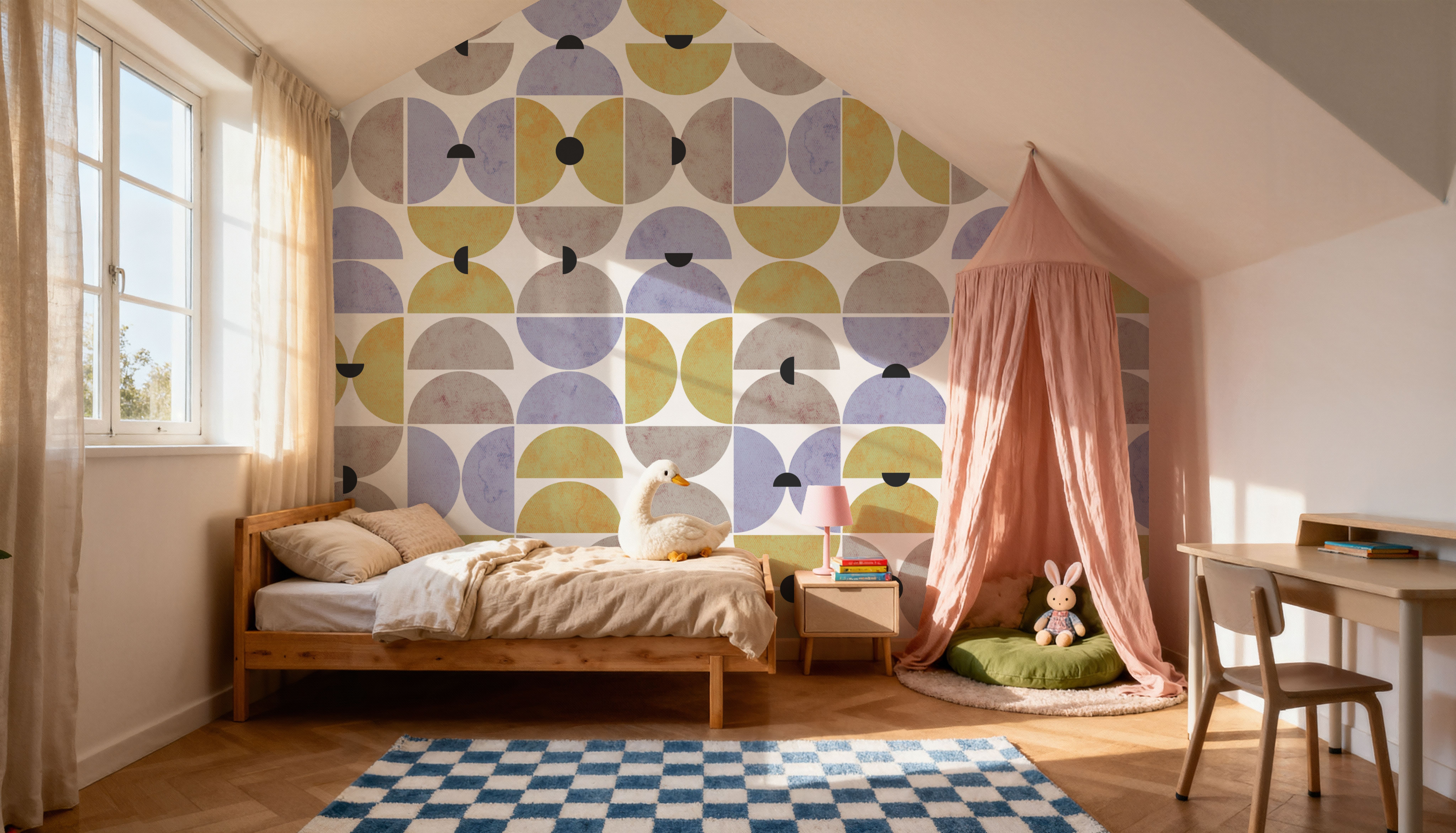 Homley Retro Shapes, Purple