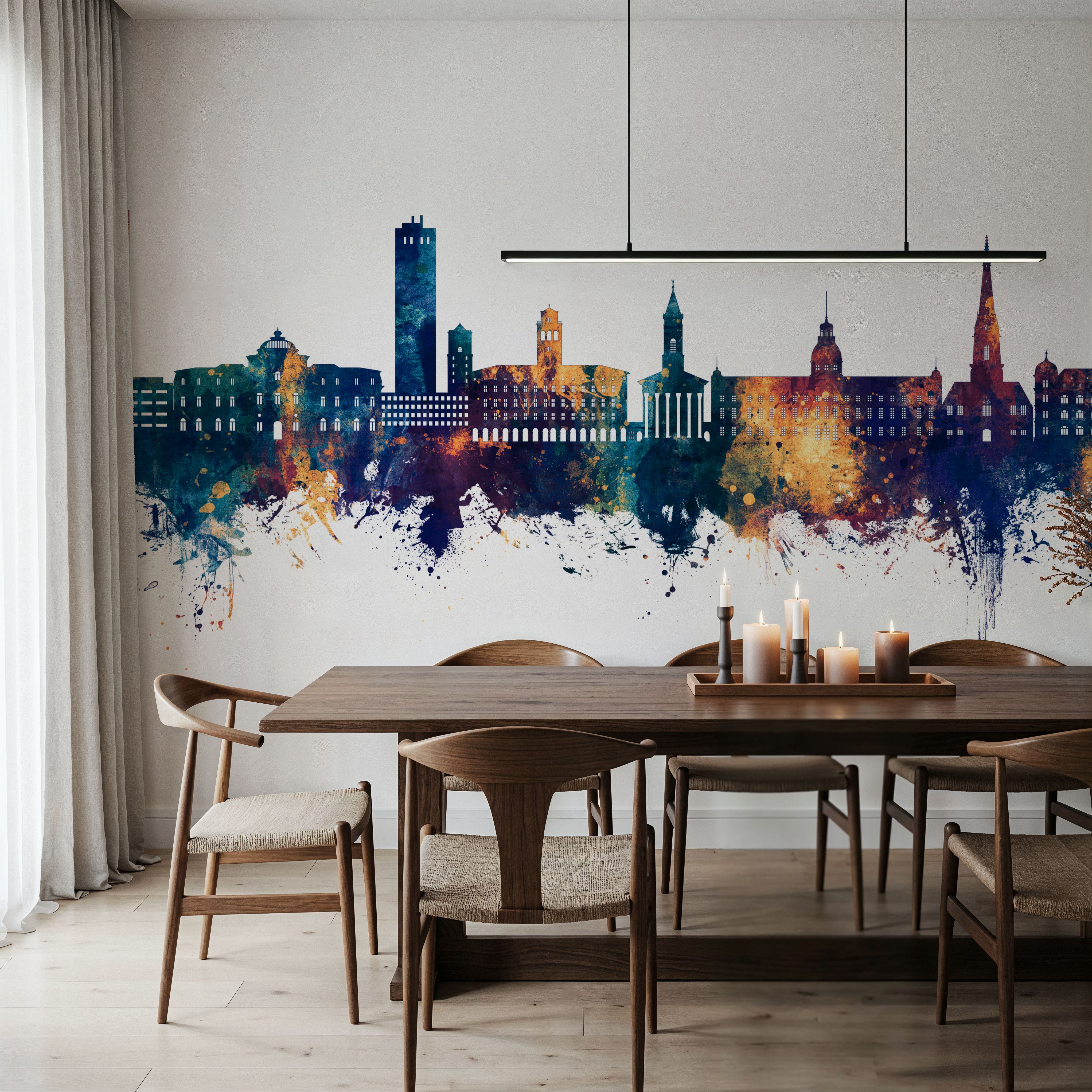 Karlsruhe Germany Skyline Blue & Bronze