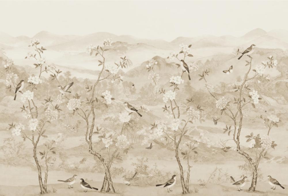 Peony Tree Landscape, Beige